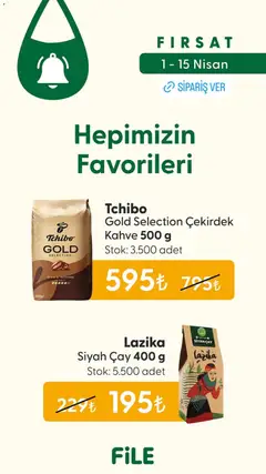 01.04.2026 tarihinden itibaren geçerli olan File Market kataloğu önizlemesi | Sayfa: 8 | Ürünler: Kahve, Çay