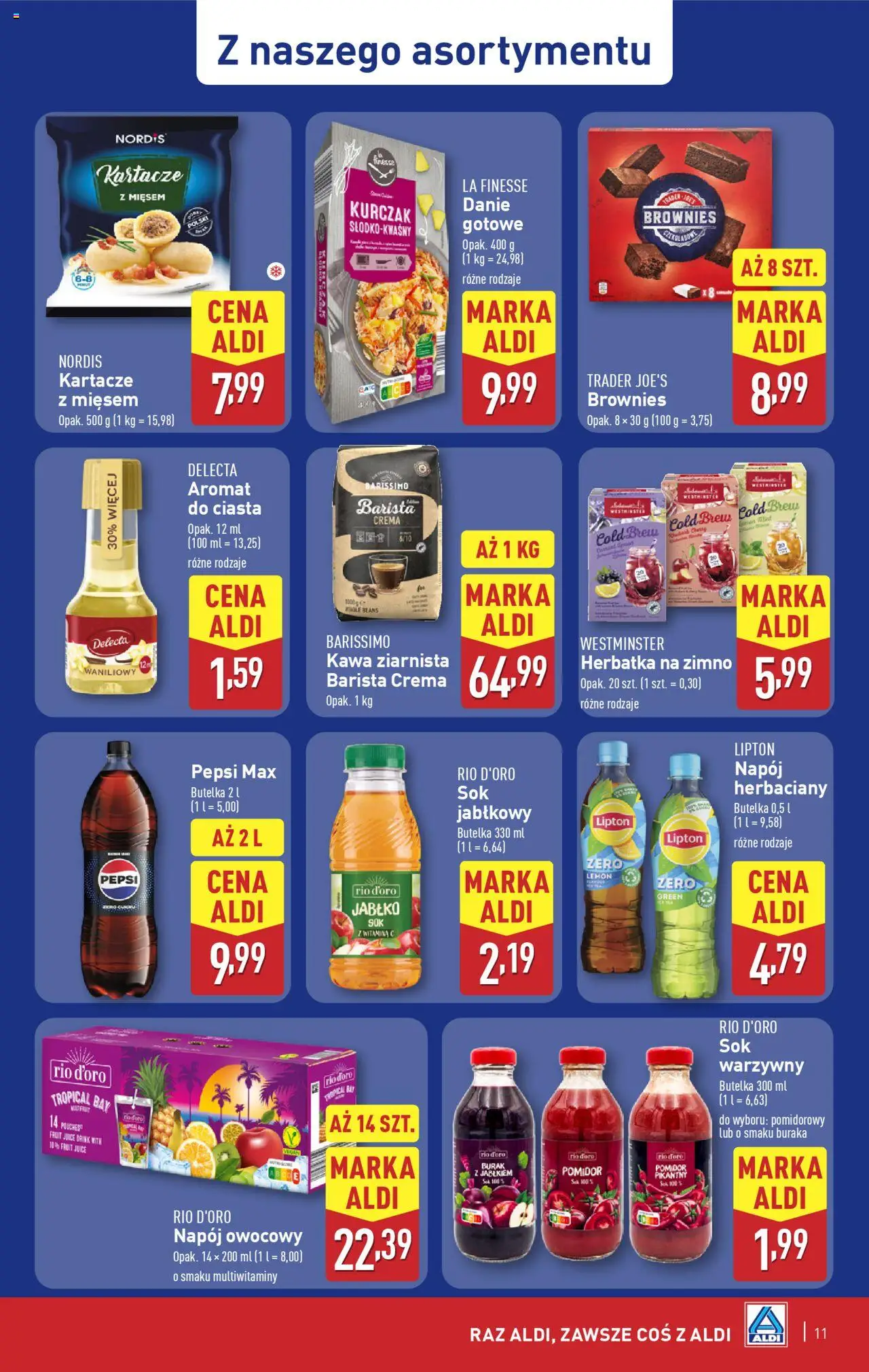 Aldi Gazetka od 16.06.2025 | Strona: 11 | Produkty: Burak, Kurczak, Kawa, Sok warzywny