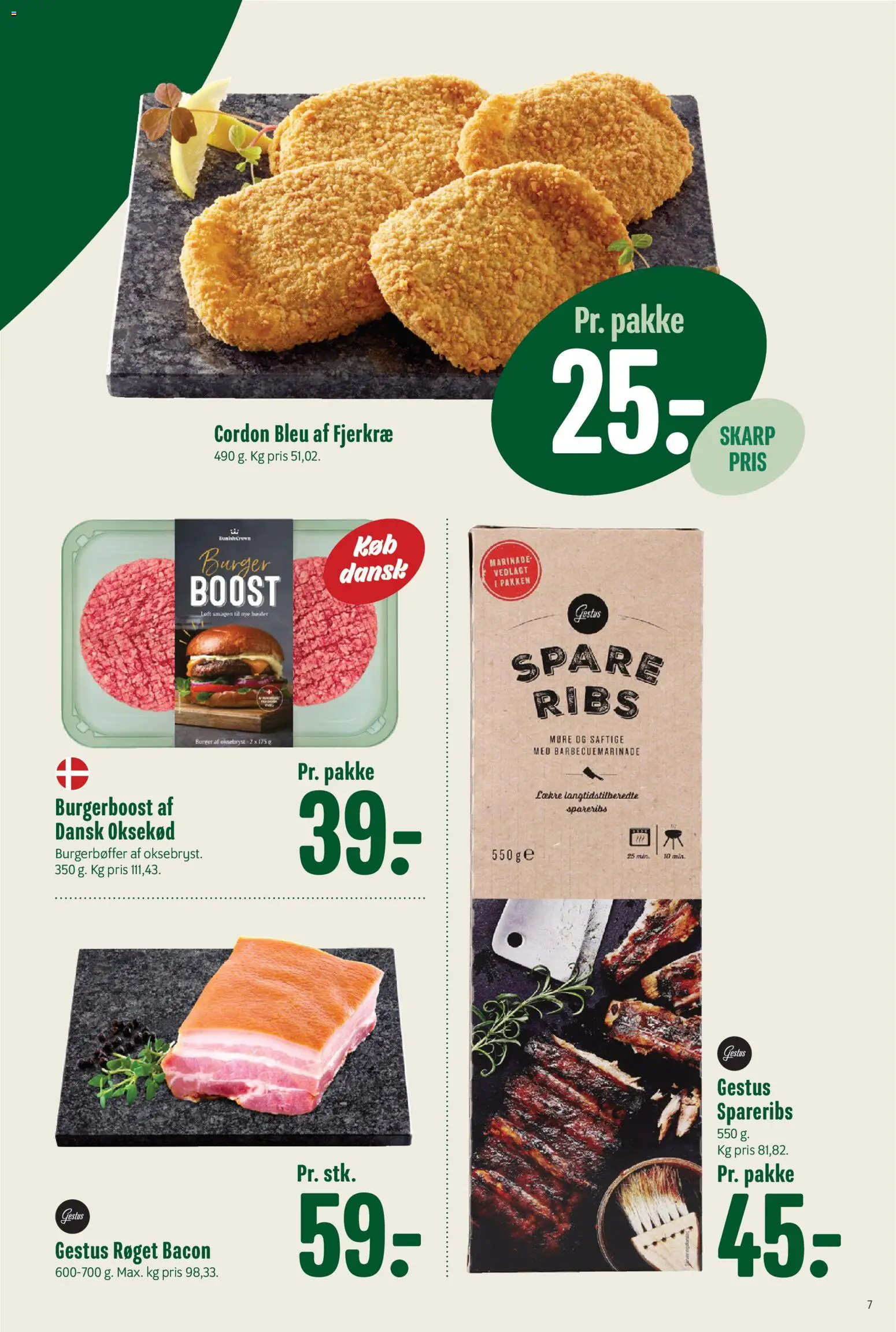 Min Købmand tilbudsavis – gyldig fra 27.12.2025 | Side: 7 | Produkter: Ribs, Oksekød, Spareribs, Bacon