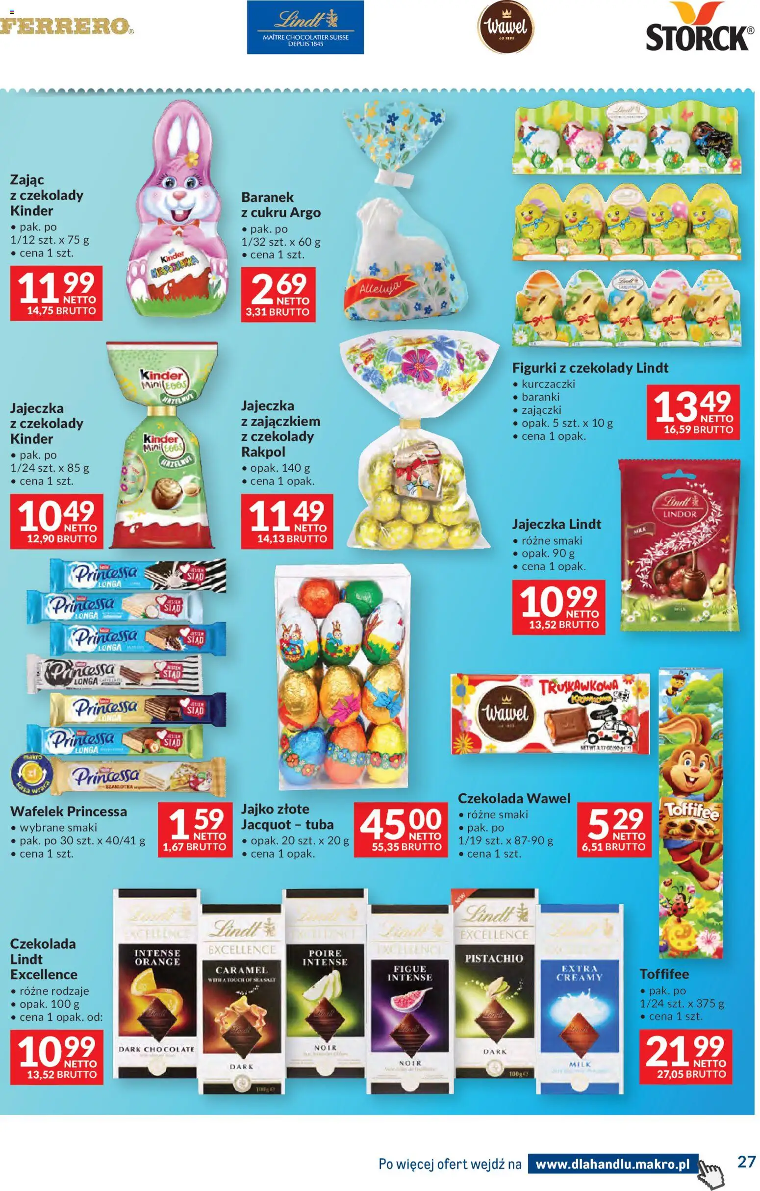 Makro Gazetka - Dystrybucja do sklepów od 03.03.2026 | Strona: 27 | Produkty: Czekolady, Toffifee, Figurki, Czekolada