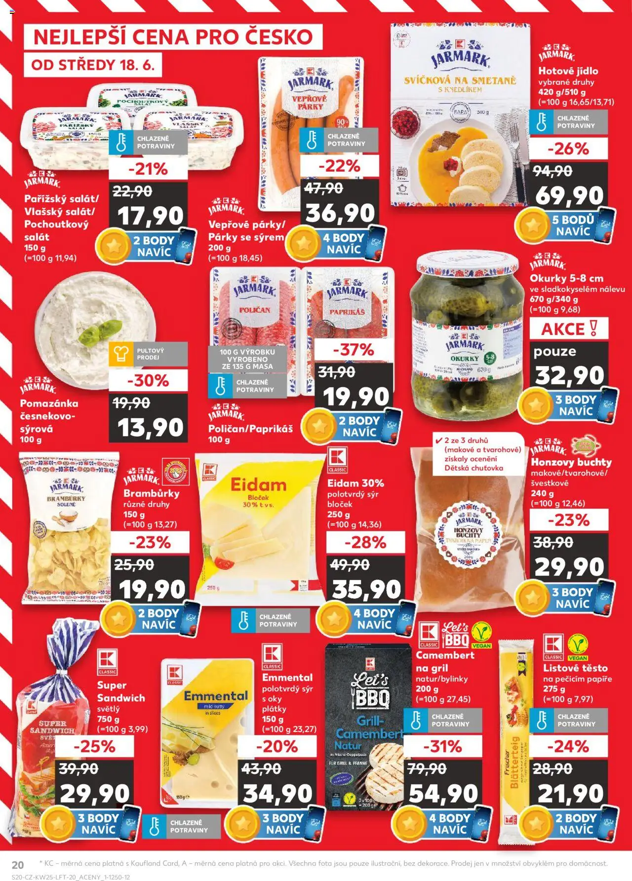 Kaufland leták od 18.06.2025 | Strana: 20 | Produkty: Vegan, Sýr, Body, Těsto