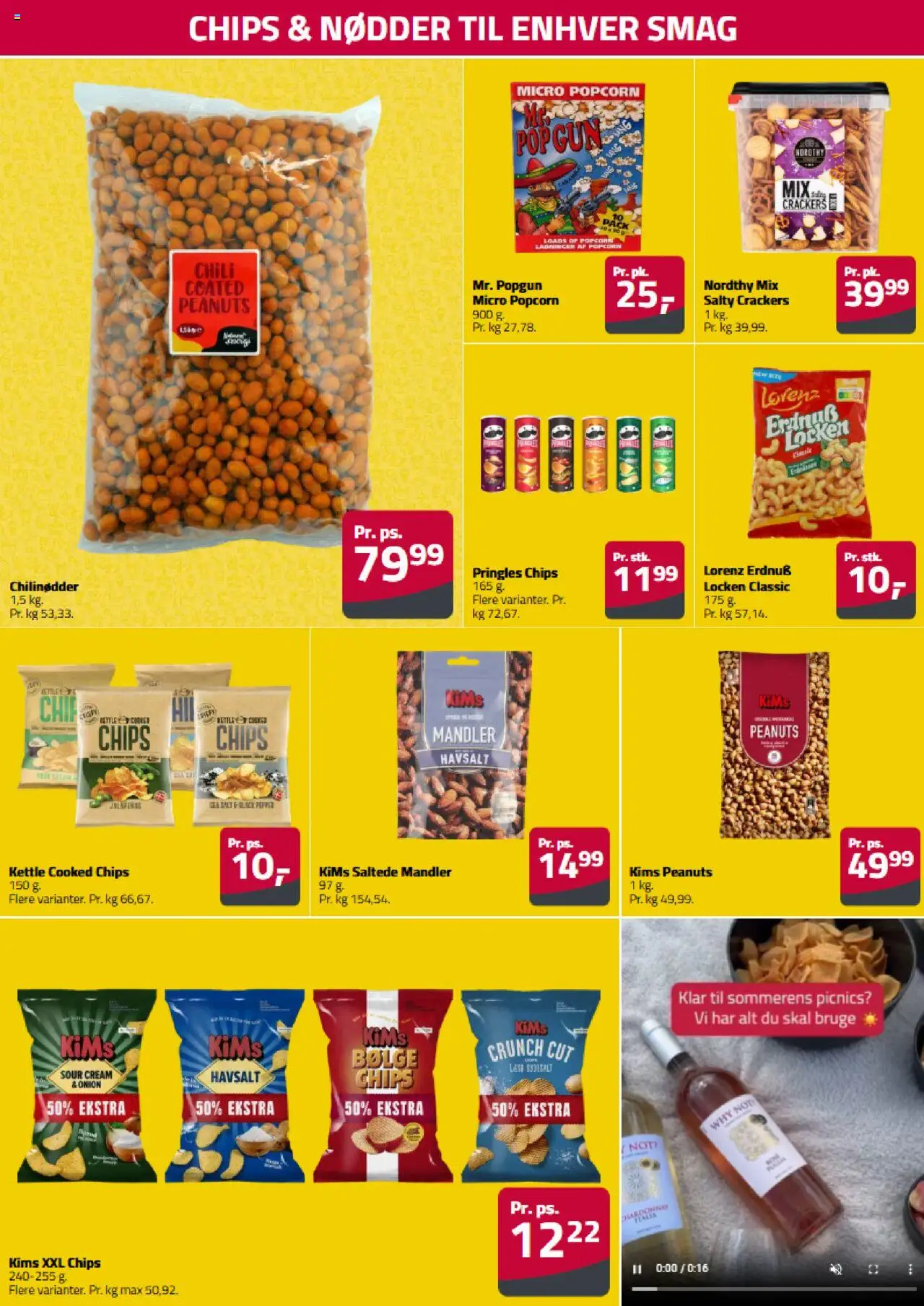 Fleggaard Tilbudsavis gyldig fra 17.06.2025 | Side: 21 | Produkter: Chips, Peanuts, Mandler, Popcorn