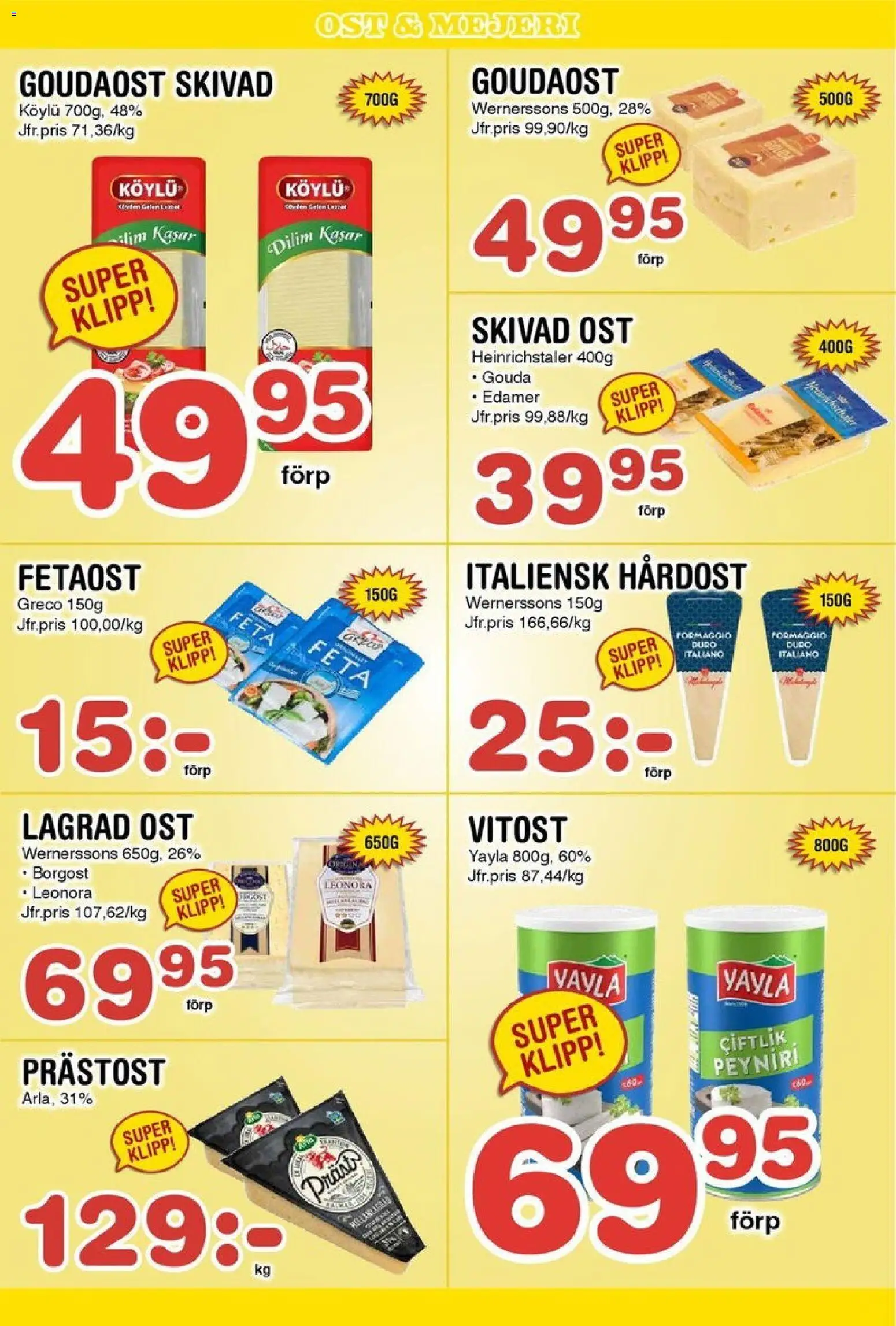 Nya Pulsen reklamblad aktuell från 17.11.2025 | Sida: 8 | Produkter: Fetaost, Ost