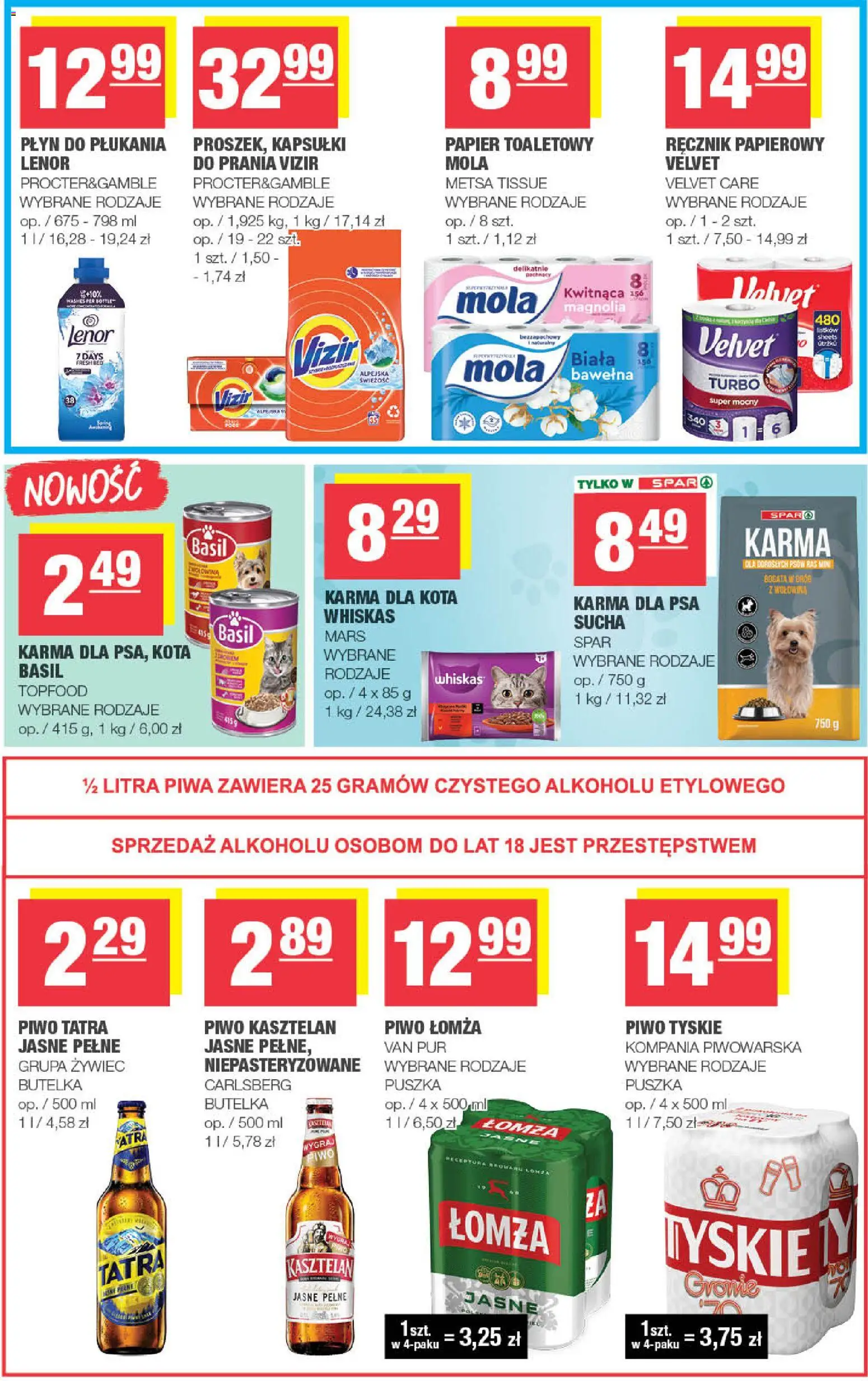 Spar Gazetka od 07.01.2026 | Strona: 7 | Produkty: Tyskie, Karma dla psa, Piwo, Wołowina