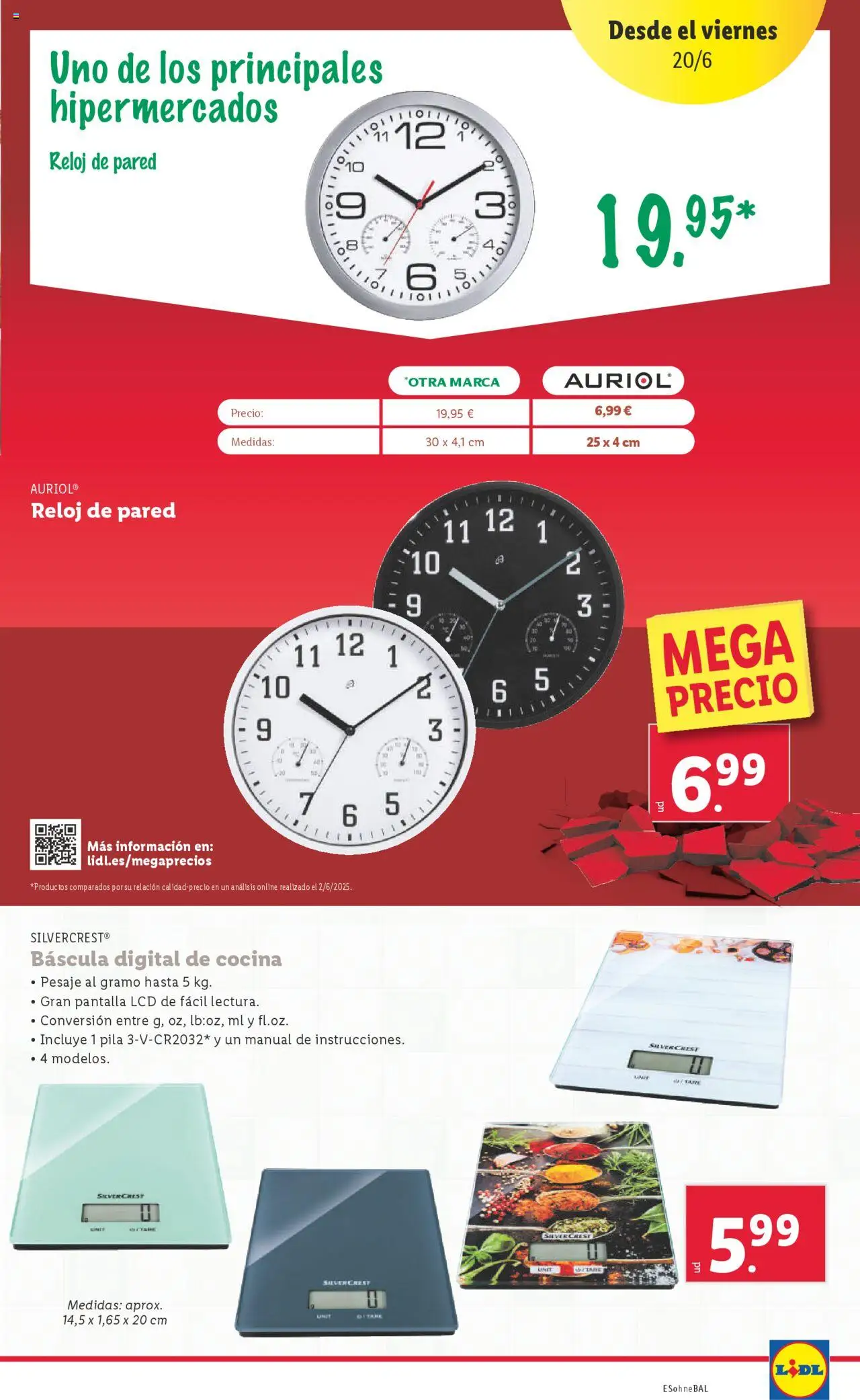 Lidl catálogo de bazar MAD │ válido desde el 16.06.2025 | Página: 21 | Productos: Reloj, Cocina