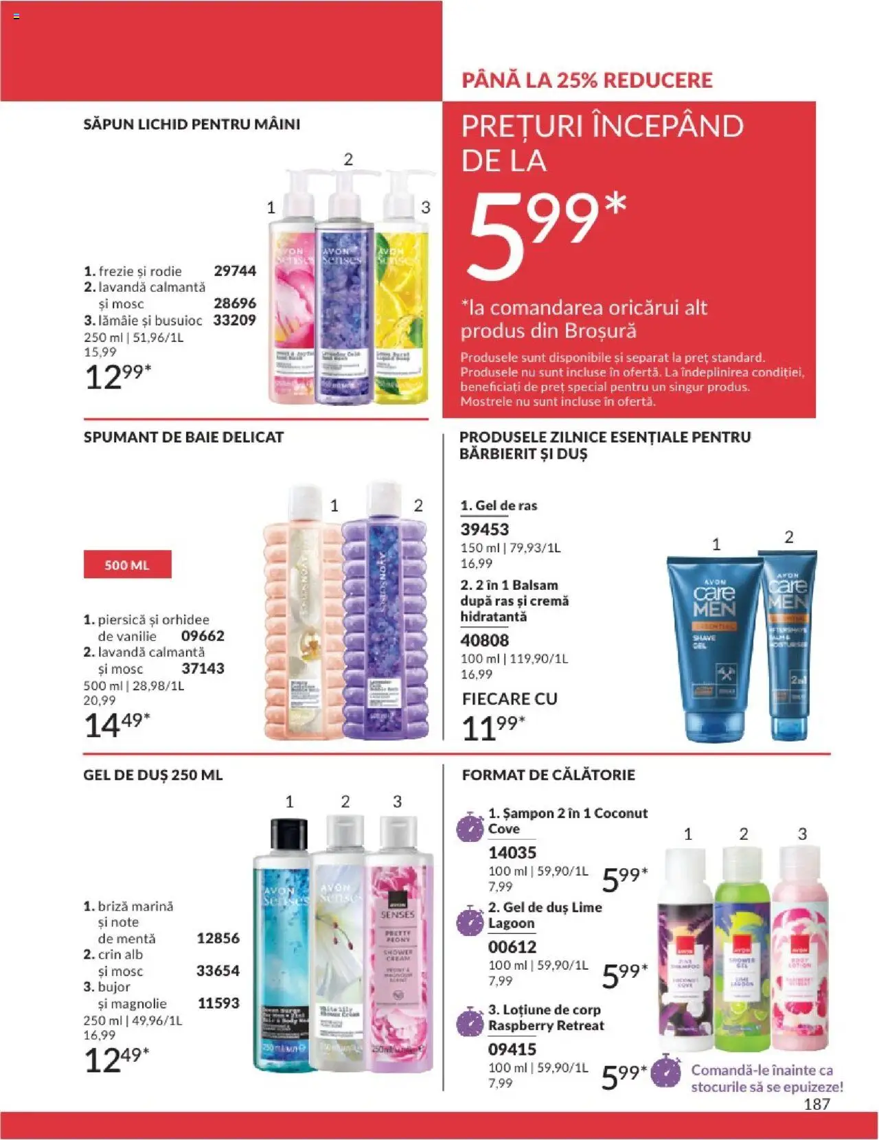 Catalog Avon - 08 2025 – valabil de la 01.08.2025 | Pagină: 187 | Produse: Arapsaçı, Șampon, Balsam, Spumant de baie