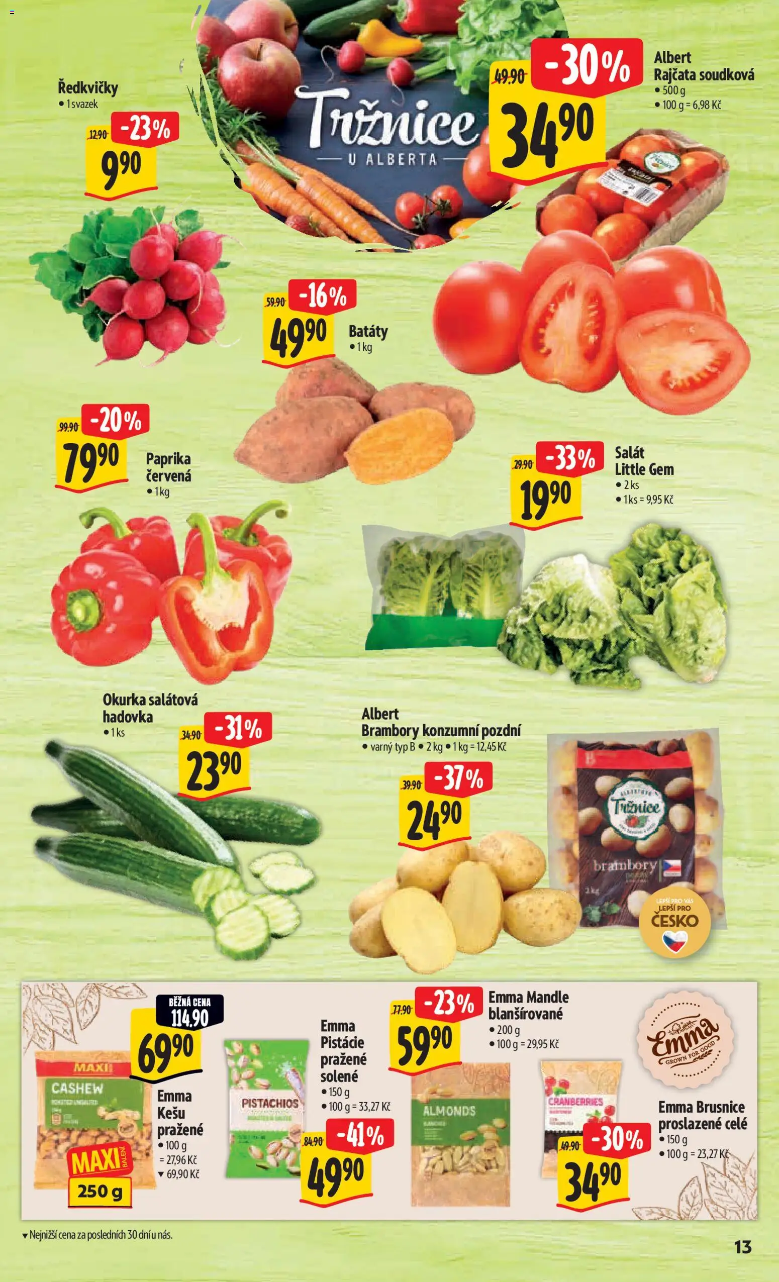 Albert leták - Hypermarket od 14.01.2026 | Strana: 19 | Produkty: Kešu, Rajčata, Brambory, Okurka