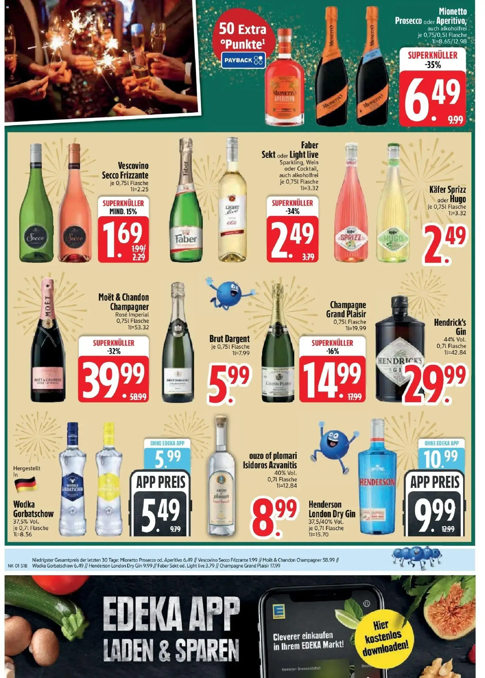 Edeka prospekt München	 – gültig ab 28.12.2025 | Seite: 20 | Produkte: Ouzo, Sekt, Prosecco, Wodka gorbatschow