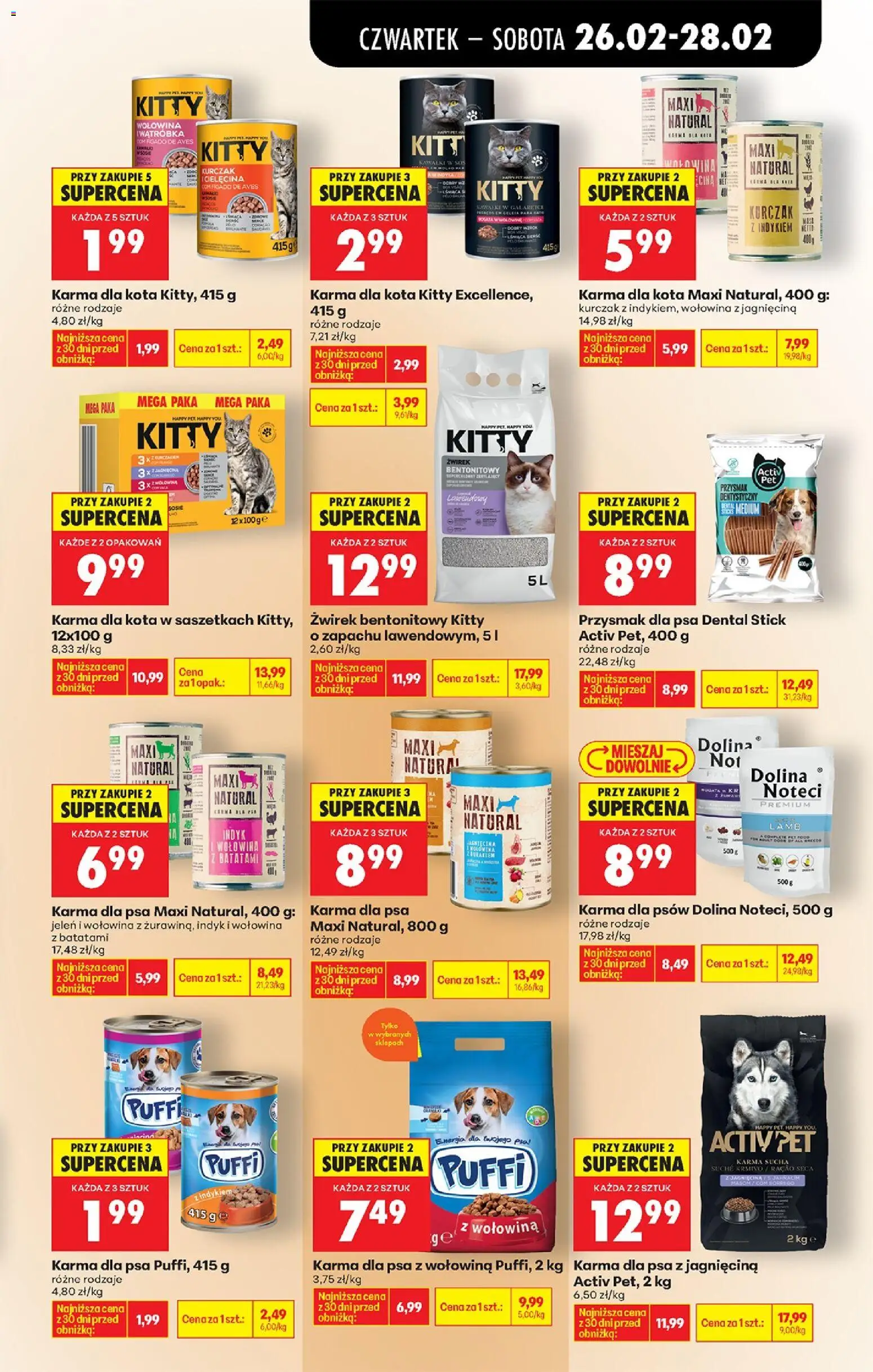 Biedronka gazetka - Oferta w tym tygodniu od 26.02.2026 | Strona: 77 | Produkty: Kurczak, Jagnięcina, Karma dla kota, Karma dla psa