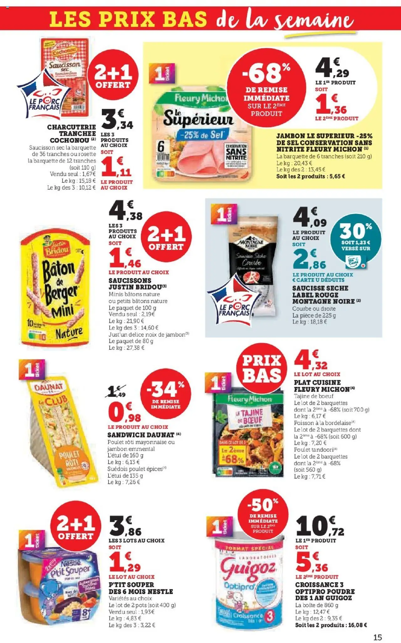 {H1} | Page: 15 | Produits: Tajine, Guigoz, Porc, Noix