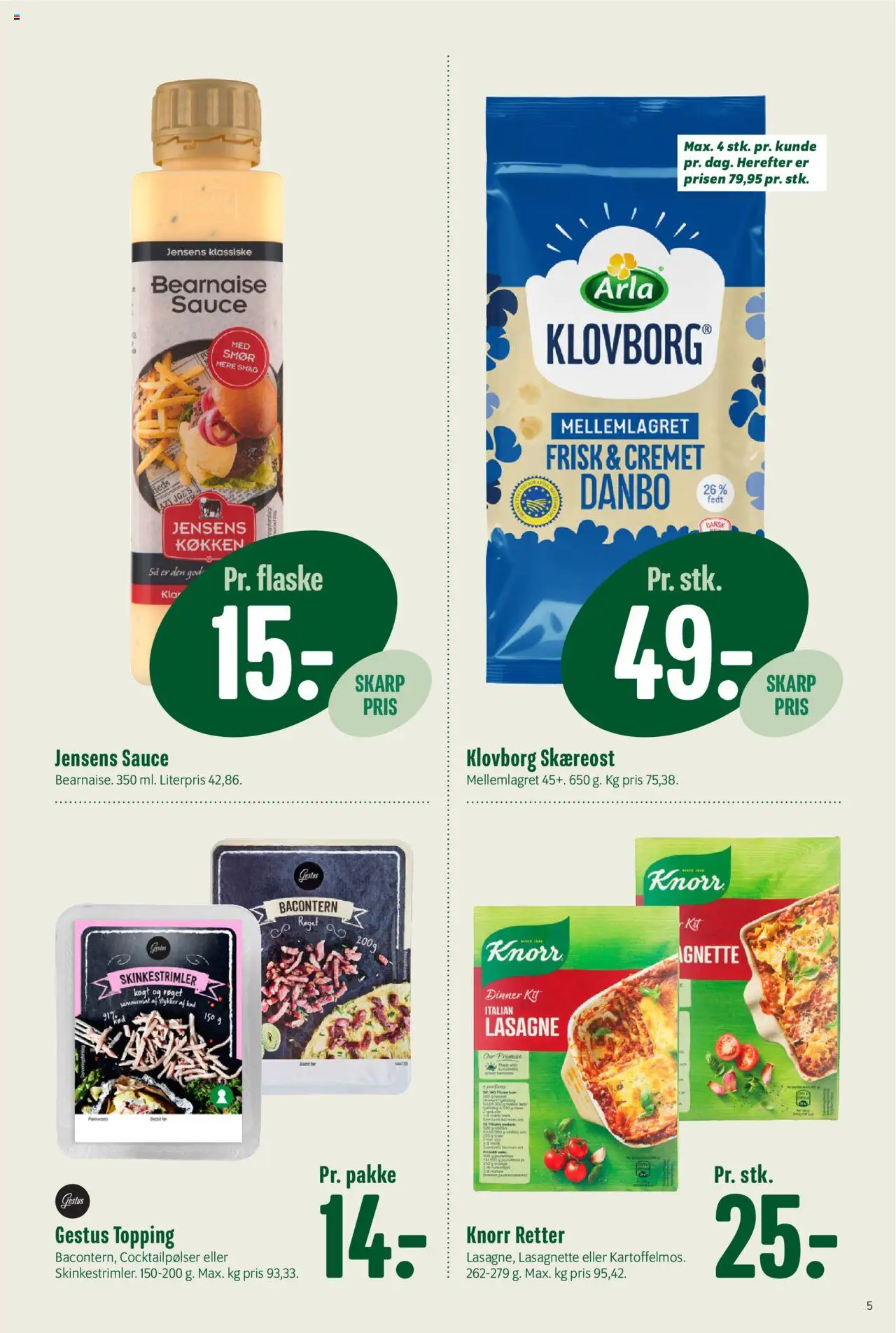 Min Købmand tilbudsavis – gyldig fra 03.10.2025 | Side: 5 | Produkter: Smør, Cocktailpølser, Carpete