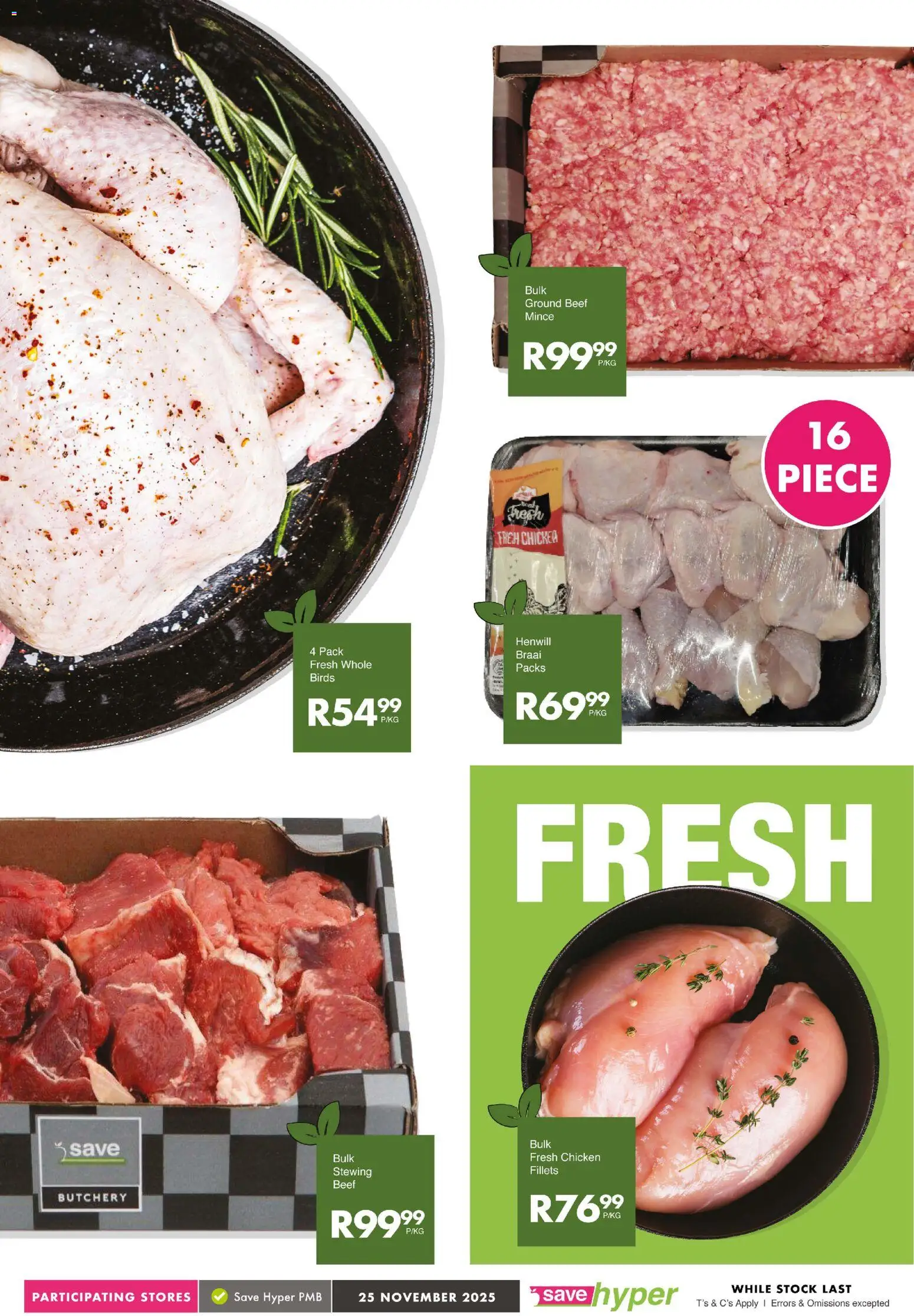 New Save catalogue – valid from 25.11.2025 | Page: 8 | Products: Chicken, Beef, Stock