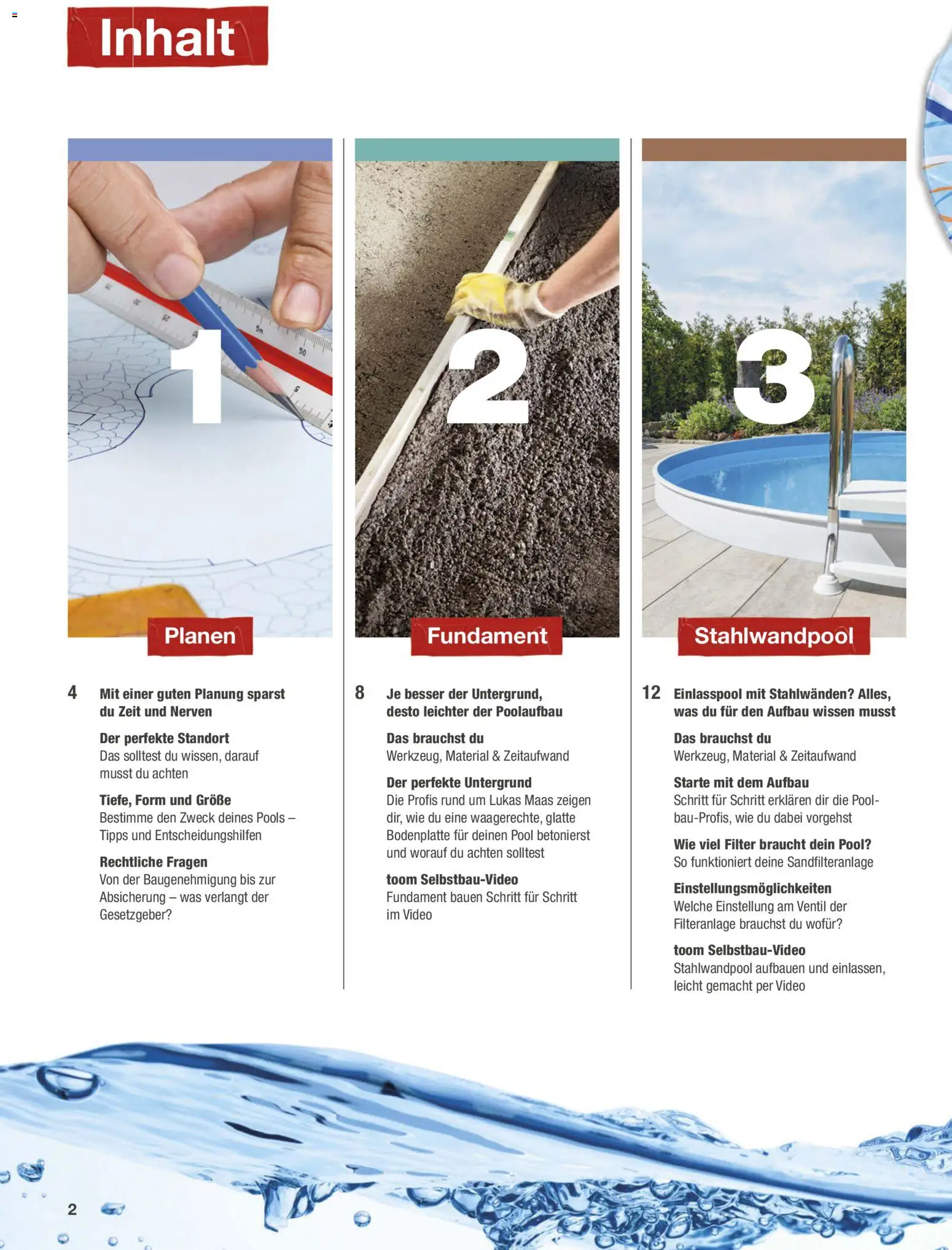Toom Baumarkt Pool selber bauen – gültig ab 01.01.2026 | Seite: 2 | Produkte: Video