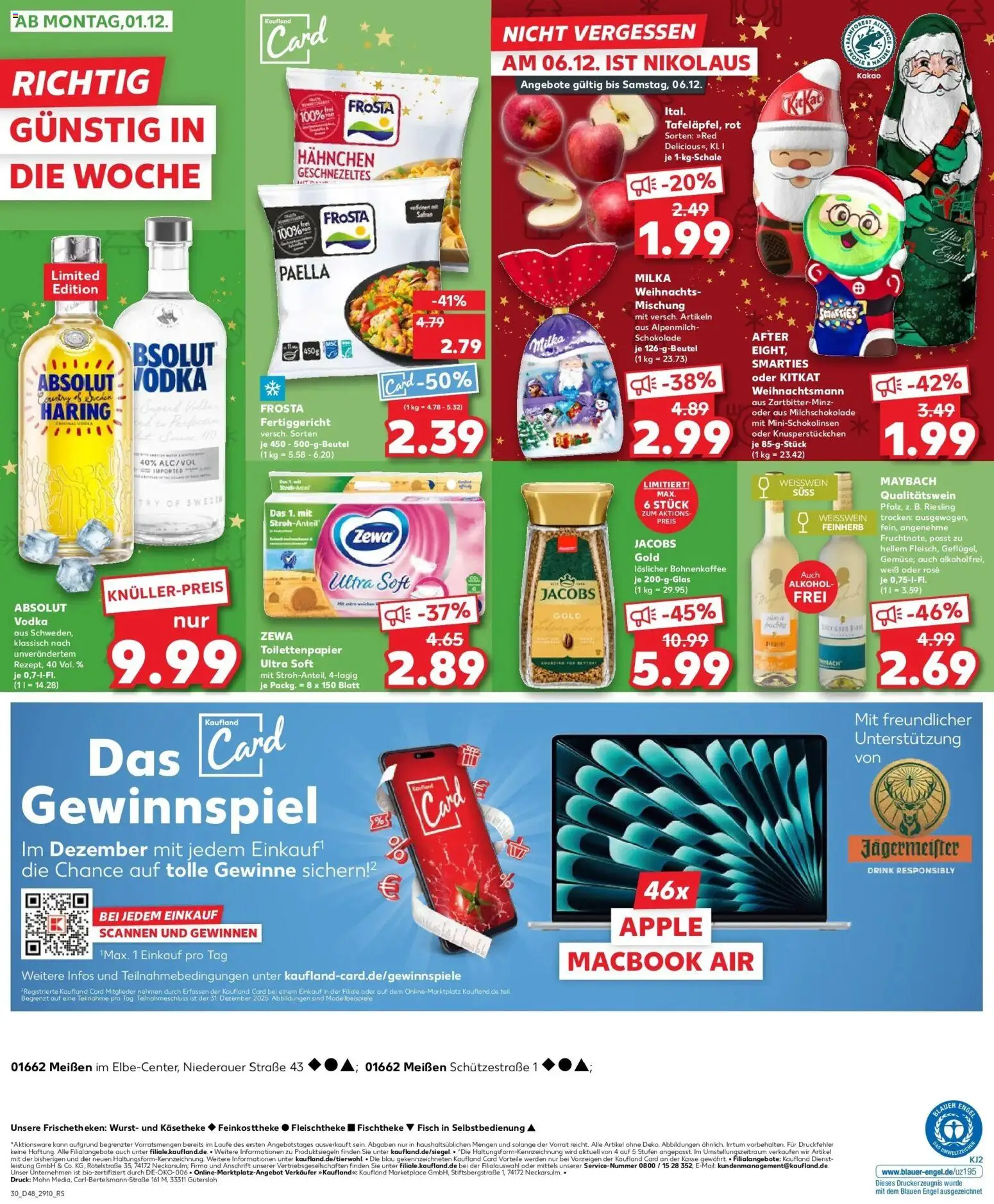 Kaufland prospekt Meißen	 – gültig ab 27.11.2025 | Seite: 30 | Produkte: Zewa, Apple, Frosta, Toilettenpapier
