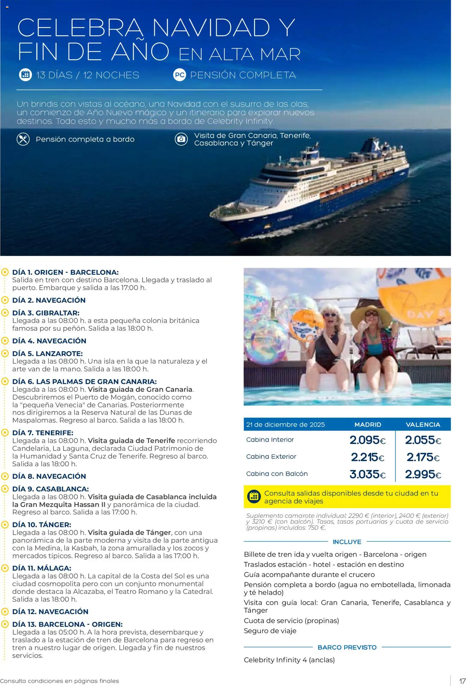 Viajes El Corte Inglés Vacaciones Económicas │ válido desde el 22.10.2025 | Página: 17 | Productos: Colonia, Helado, Limonada, Navegación