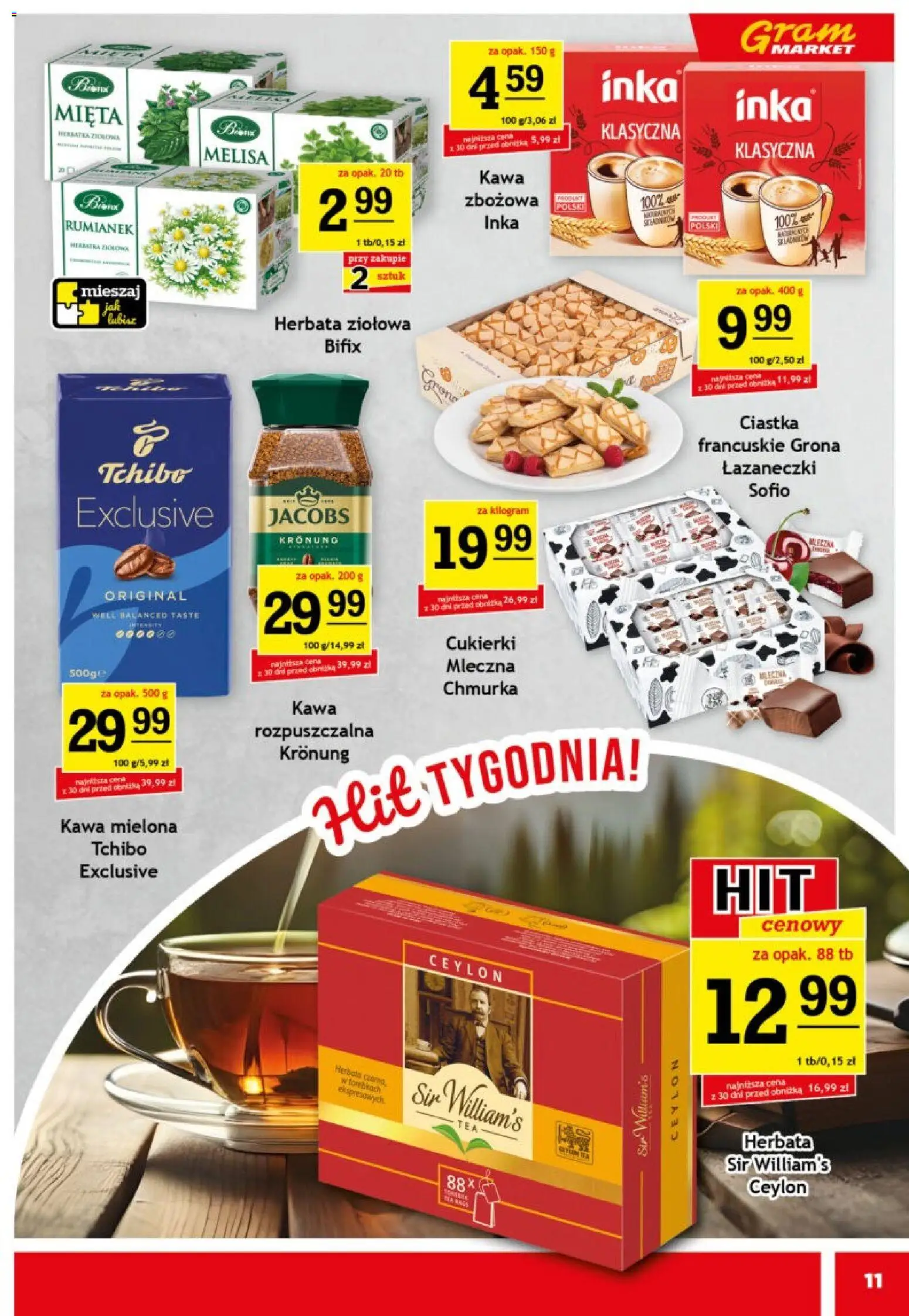 Gram Market Gazetka od 25.02.2026 | Strona: 11 | Produkty: Mięta, Kawa, Herbata, Melisa