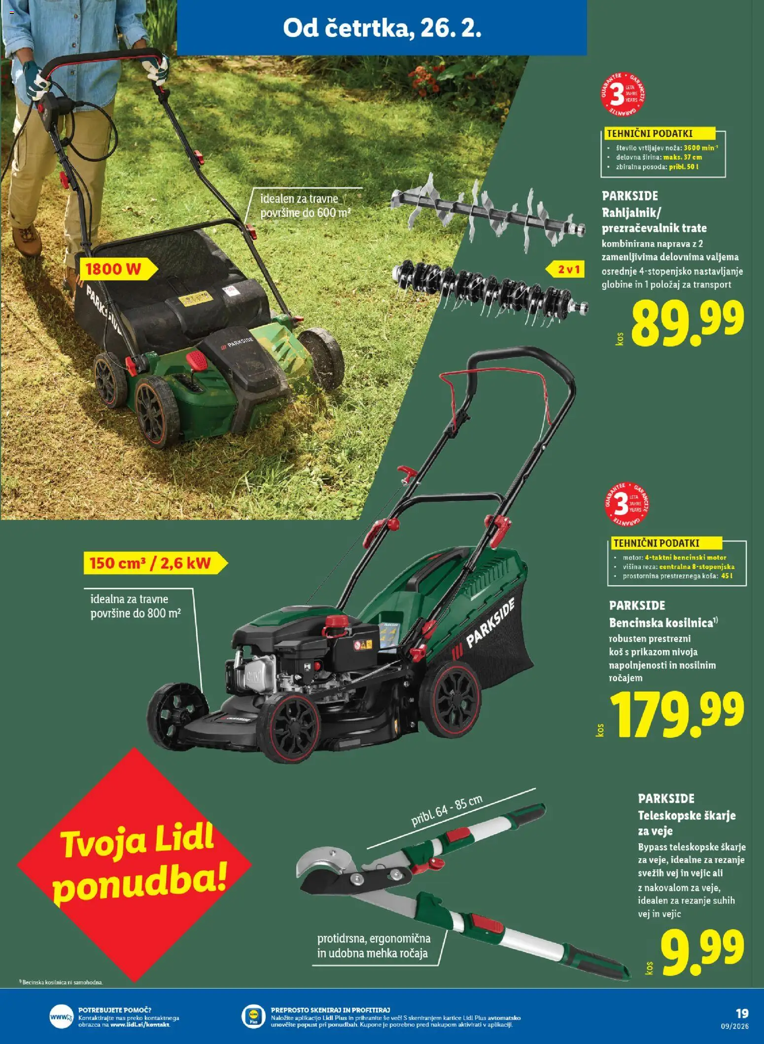 Novi Lidl katalog ponudbe – veljaven od 26.02.2026 | Stran: 33 | Izdelki: Kosilnica, Kos