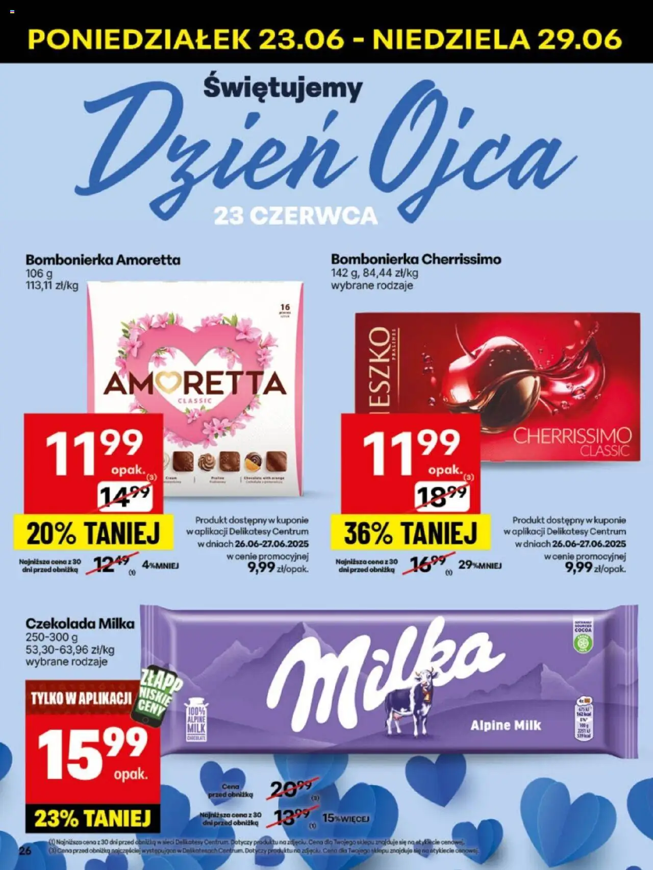 Delikatesy Centrum Gazetka - Sklepy Własne od 23.06.2025 | Strona: 26 | Produkty: Czekolada milka, Milka, Delikatesy, Czekolada