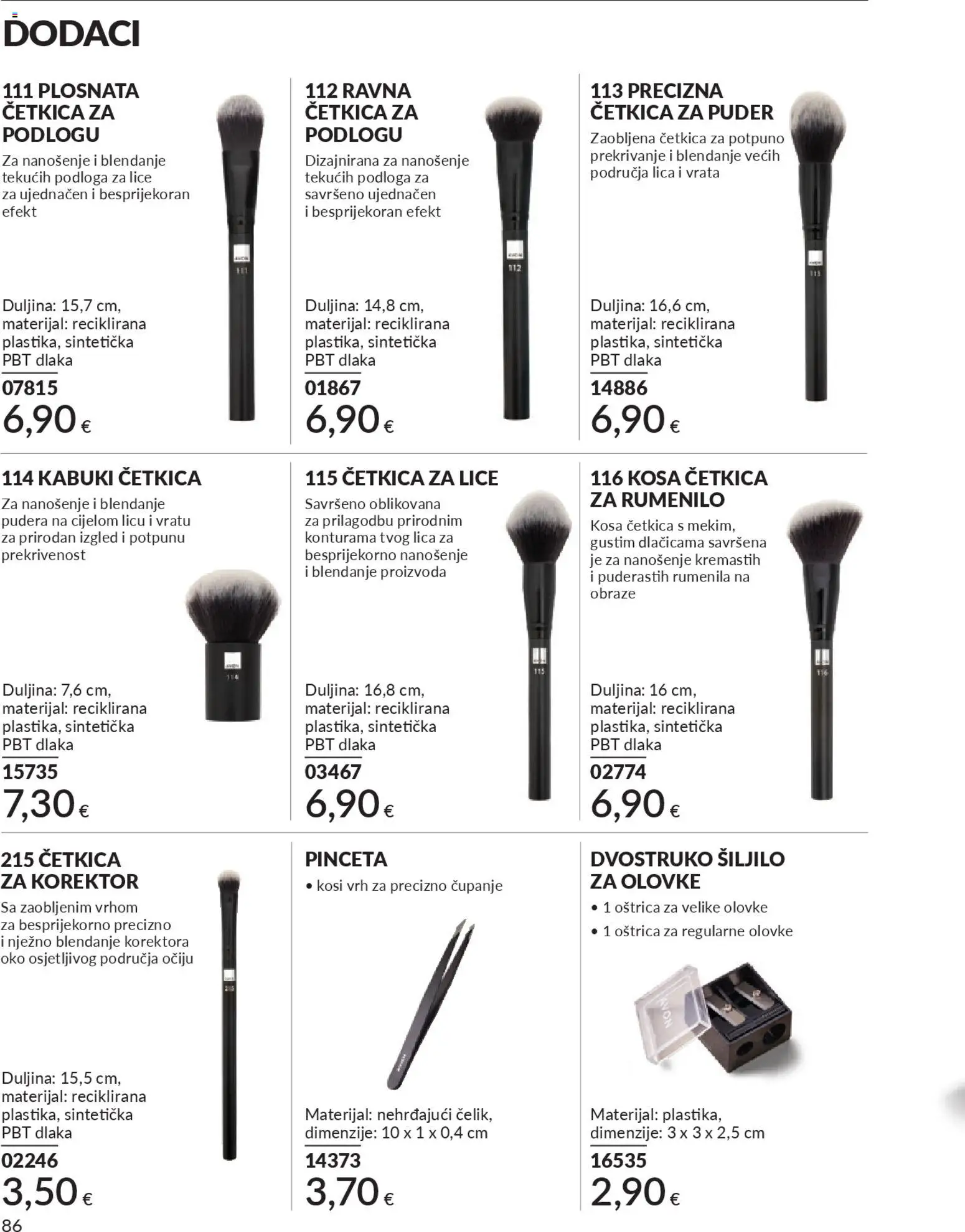 Avon katalog | vrijedi od 31.10.2025 | Stranica: 86 | Proizvodi: Šiljilo, Rumenilo, Vrata, Korektor
