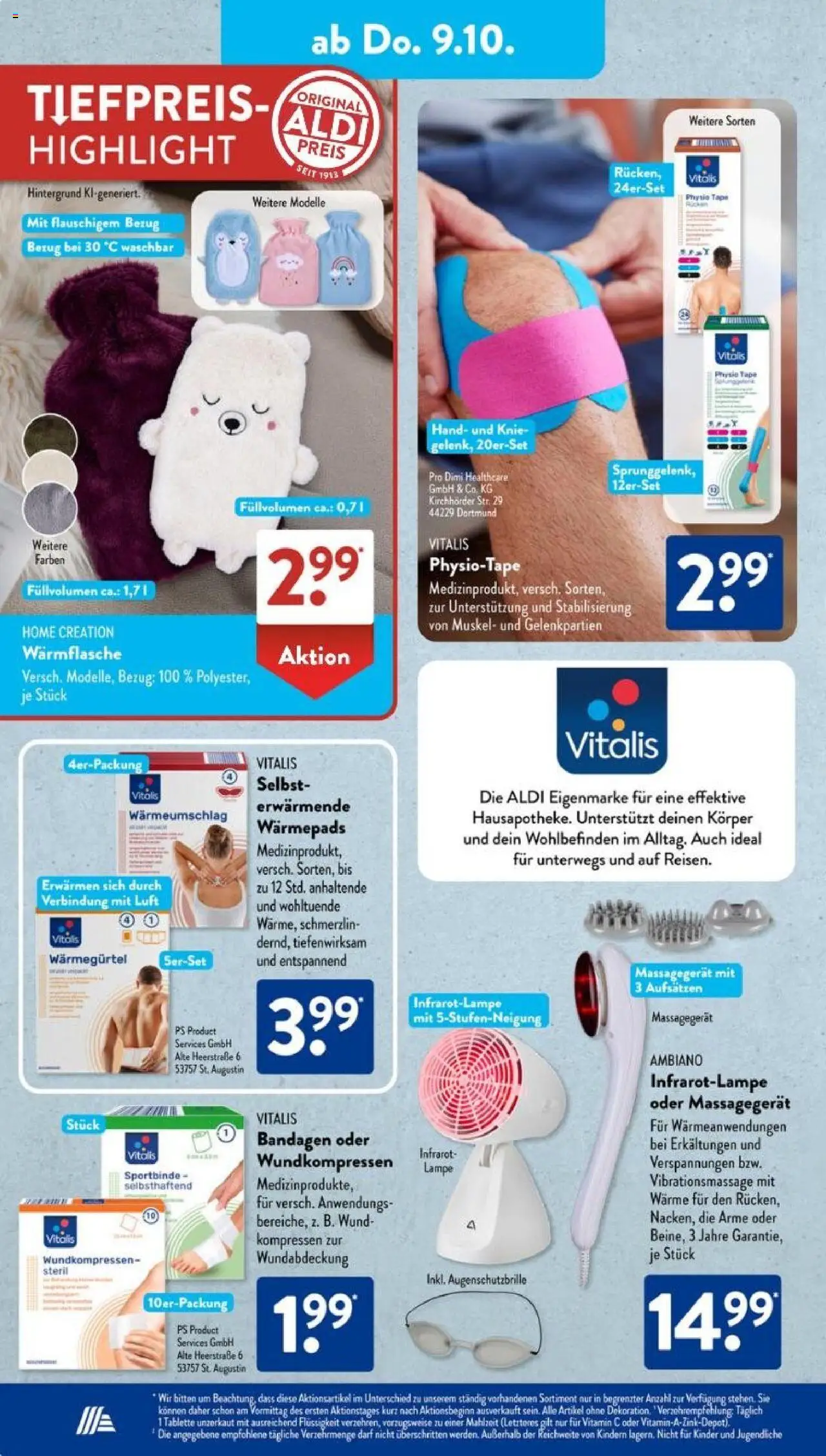Aldi Süd Prospekt 	 – gültig ab 06.10.2025 | Seite: 8 | Produkte: Lampe, Massagegerät, Home creation