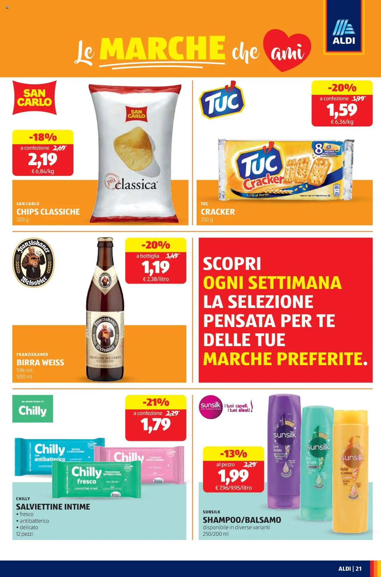 Volantino Aldi del 01.09.2025 | Pagina: 21 | Prodotti: Balsamo, Birra, Intimo, Forno
