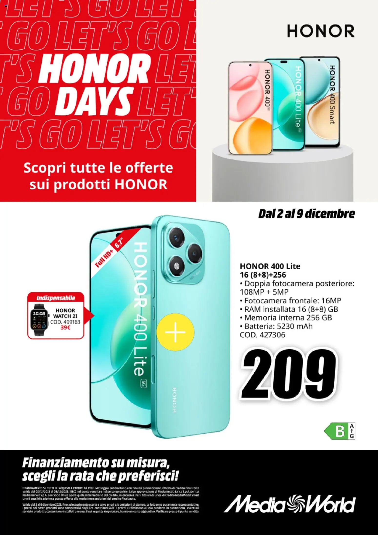 Volantino Media World del 02.12.2025 | Pagina: 1 | Prodotti: Fotocamera, Batteria