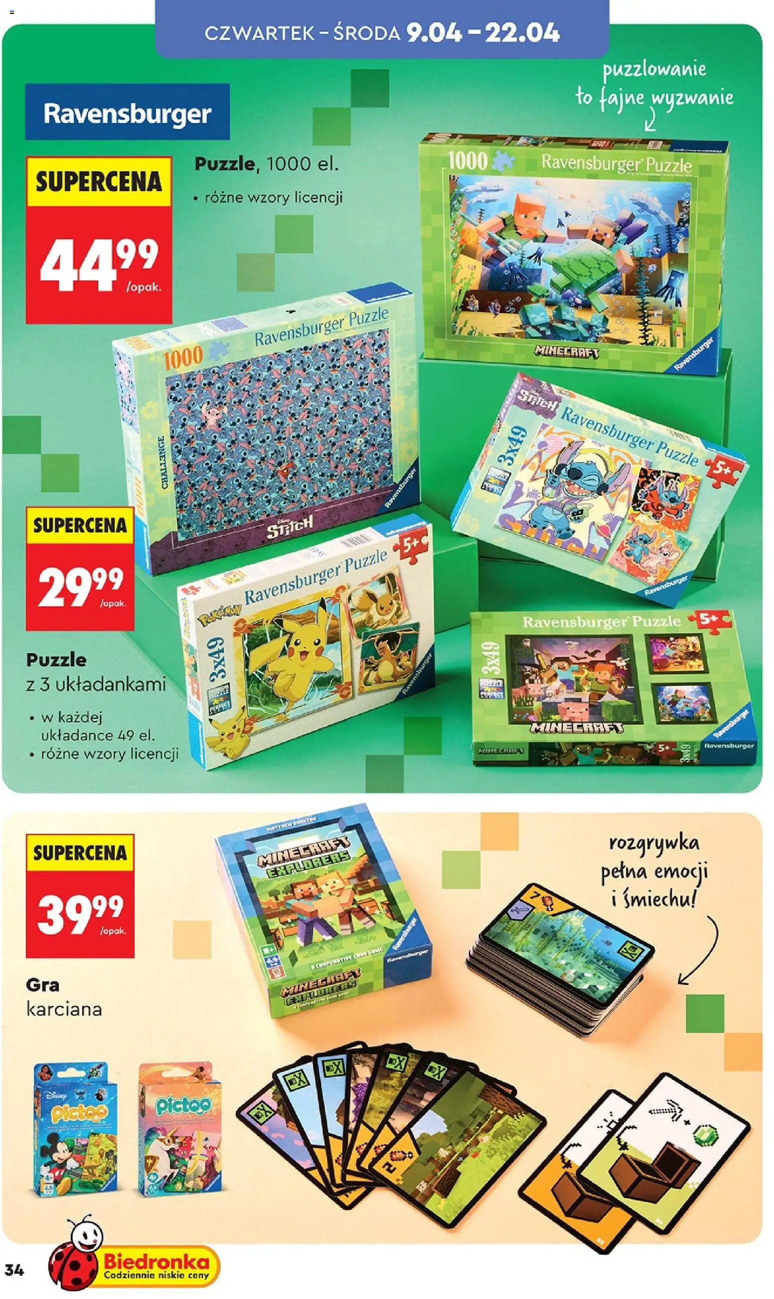 Biedronka Polsko leták - Hity i inspiracje od 07.04.2026 | Strana: 34 | Produkty: Puzzle