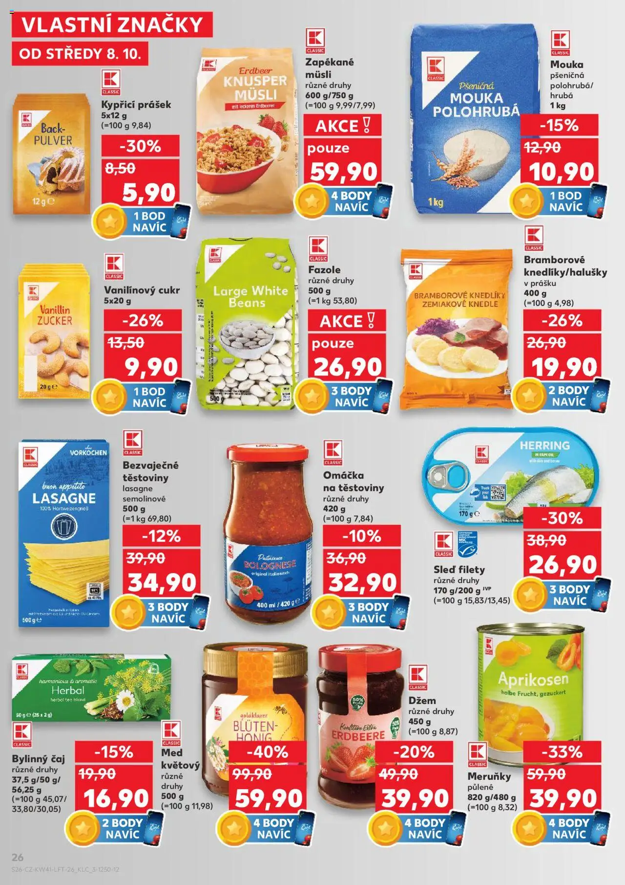 Kaufland leták - Praha 4 od 08.10.2025 | Strana: 26 | Produkty: Džem, Med, Cukr, Fazole