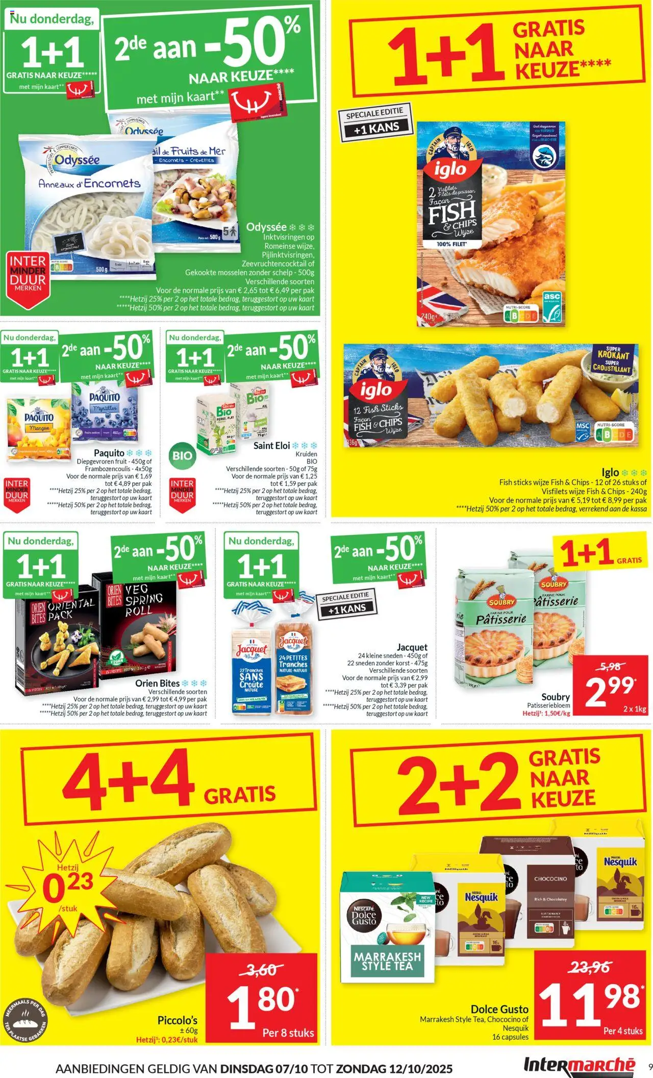 {H1} | Pagina: 9 | Producten: Mosselen, Chips, Fruit, Kaart