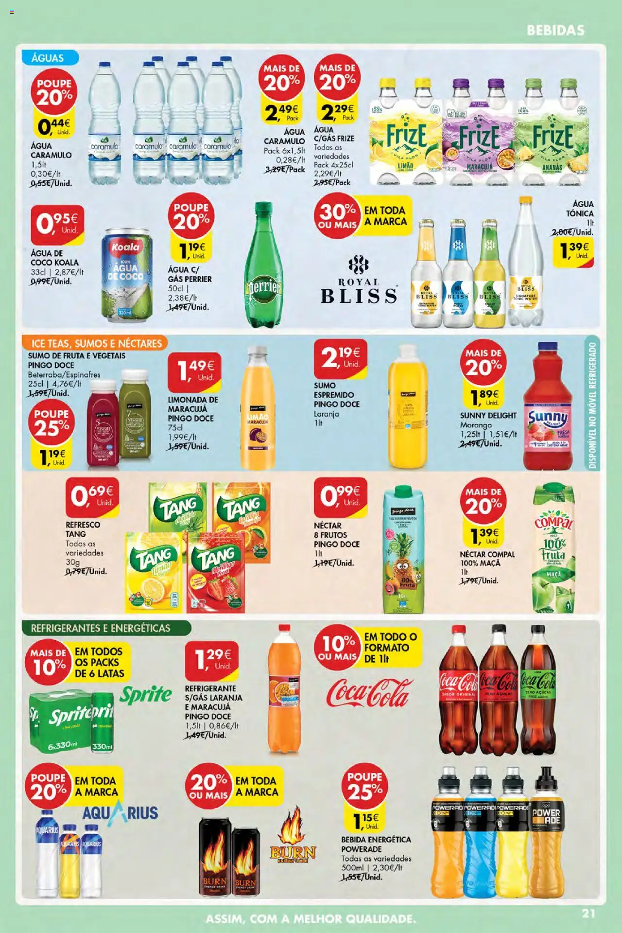Pingo Doce Poupe Esta Semana Açores │ válido de 16.10.2025 | Página: 21 | Produtos: Agua, Coca-cola, Truta, Bebida