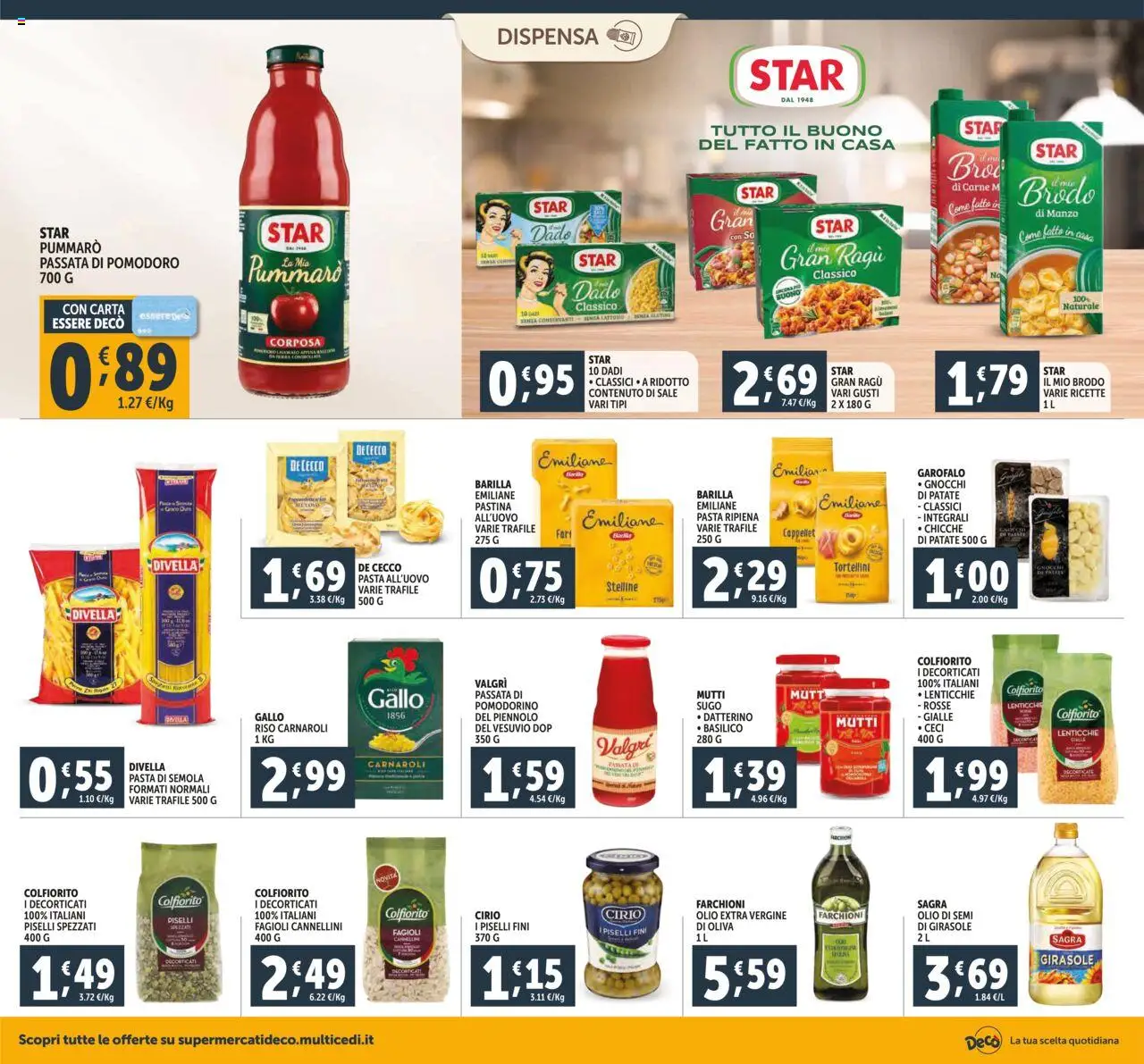 Volantino Decò del 16.10.2025 | Pagina: 14 | Prodotti: Manzo, Ceci, Olio extra vergine, Mutti