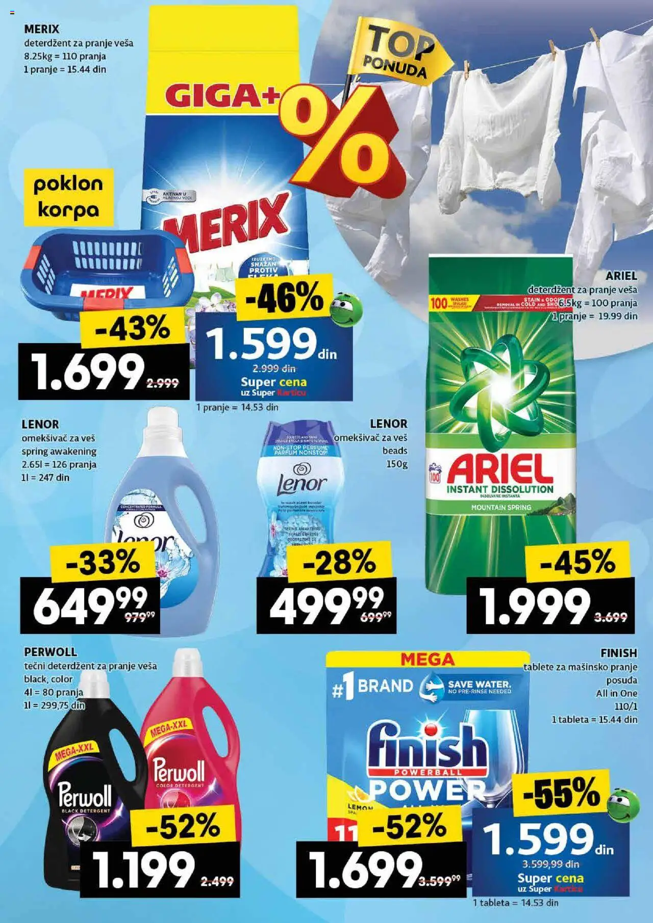 Idea katalog - važi od 07.08.2025 | Strana: 47 | Proizvode: Tečni deterdžent, Perwoll, Korpa, Omekšivač za veš