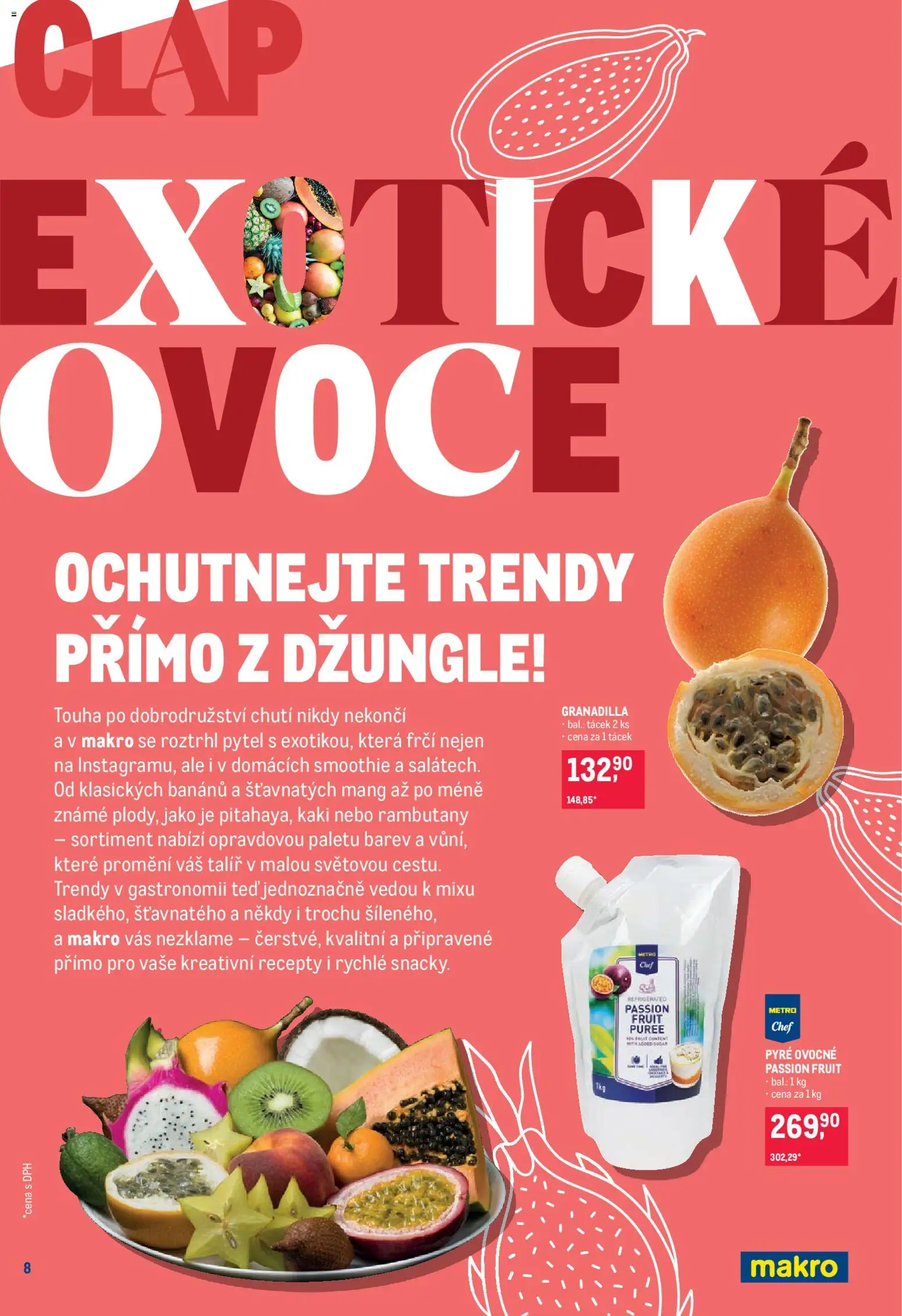 Makro leták - Pro milovníky jídla od 03.12.2025 | Strana: 8 | Produkty: Ovoce, Kaki, Talíř, Smoothie