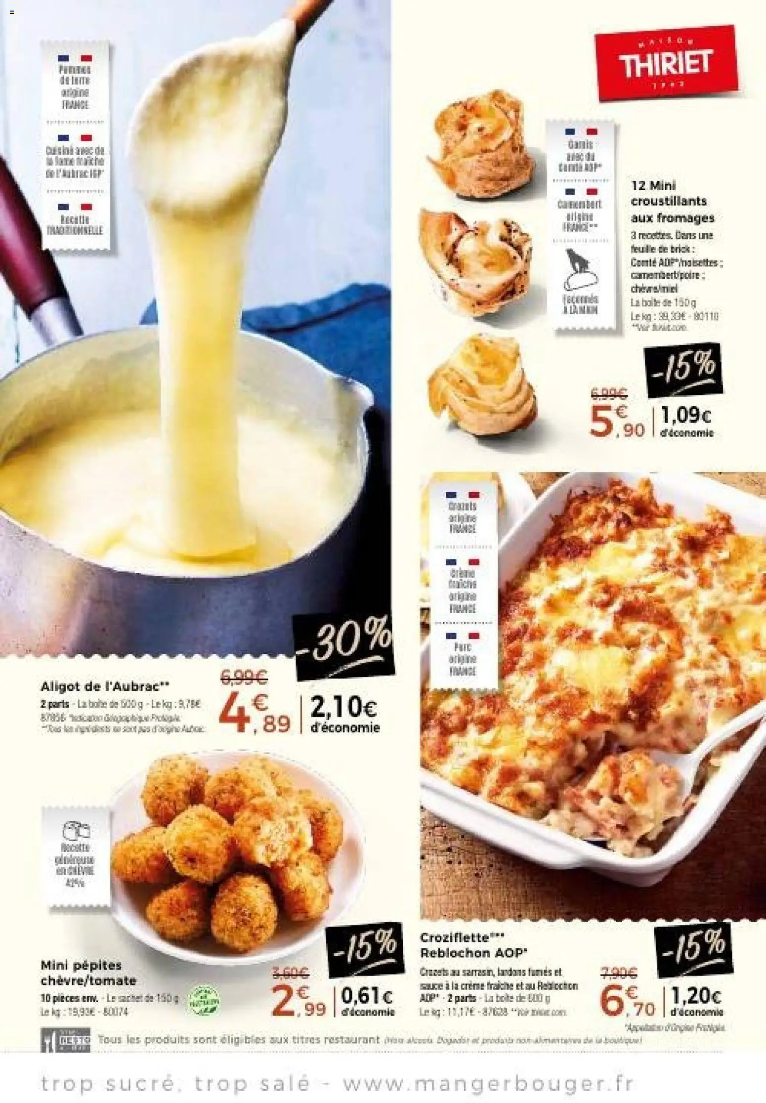 {H1} | Page: 5 | Produits: Reblochon, Aligot, Lardons, Crème fraiche