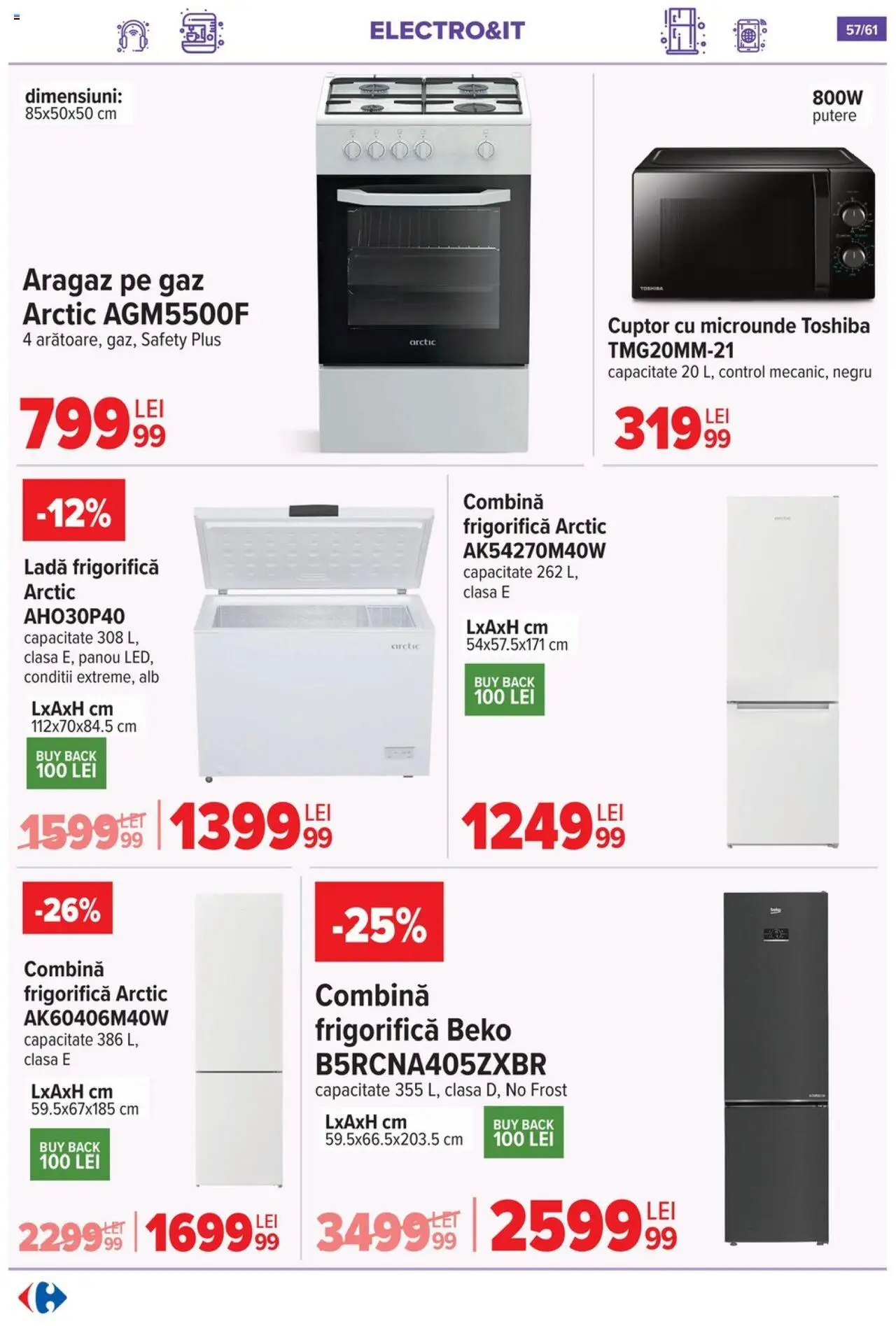 Catalog Carrefour – valabil de la 20.08.2025 | Pagină: 58 | Produse: Cuptor, Cuptor Cu Microunde, Aragaz, Combină frigorifică