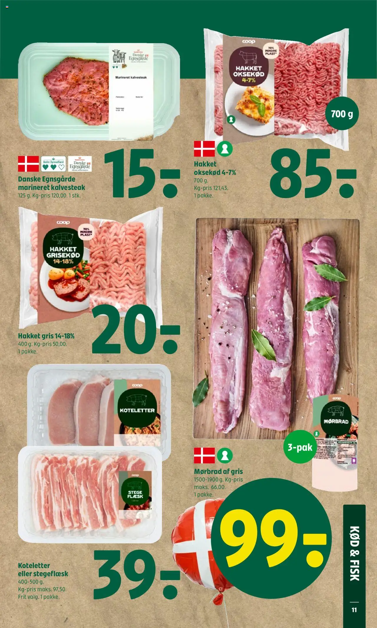 Coop 365 Tilbudsavis gyldig fra 28.08.2025 | Side: 13 | Produkter: Fisk, Koteletter, Oksekød