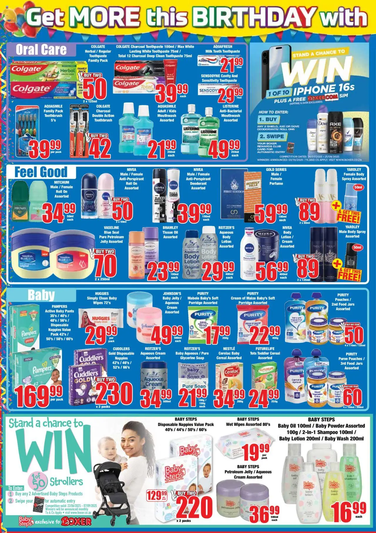 Boxer - Free State, Northern Cape, North West - Specials │ valid from 24.07.2025 | Page: 10 | Products: Body spray, Deodorant, Toothpaste, Mouthwash