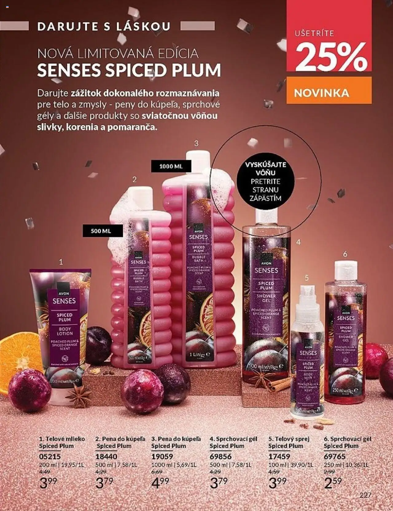 Nové Avon akcie – leták je platný od 01.10.2025 | Strana: 227 | Produkty: Mlieko, Telové mlieko, Pena do kúpeľa