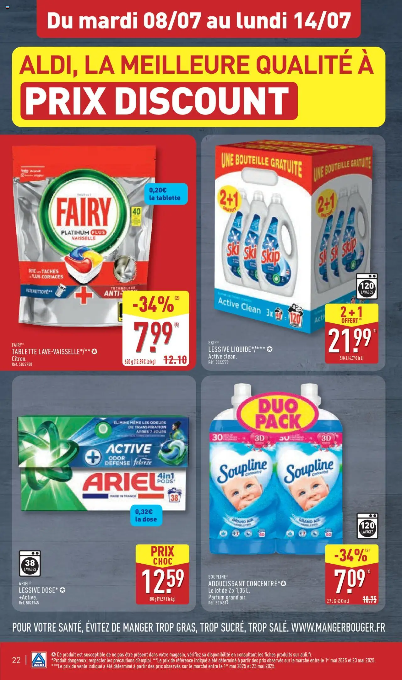  | Page: 24 | Produits: Ariel, Parfum, Soupline, Adoucissant