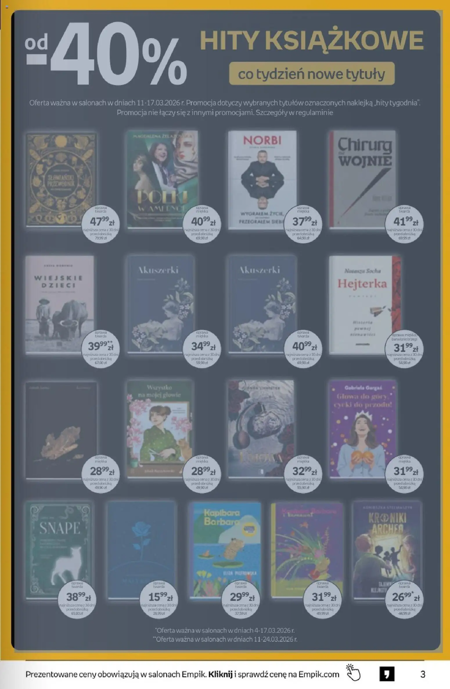 Empik promocje - Tom kultury Książki od 11.03.2026 | Strona: 3