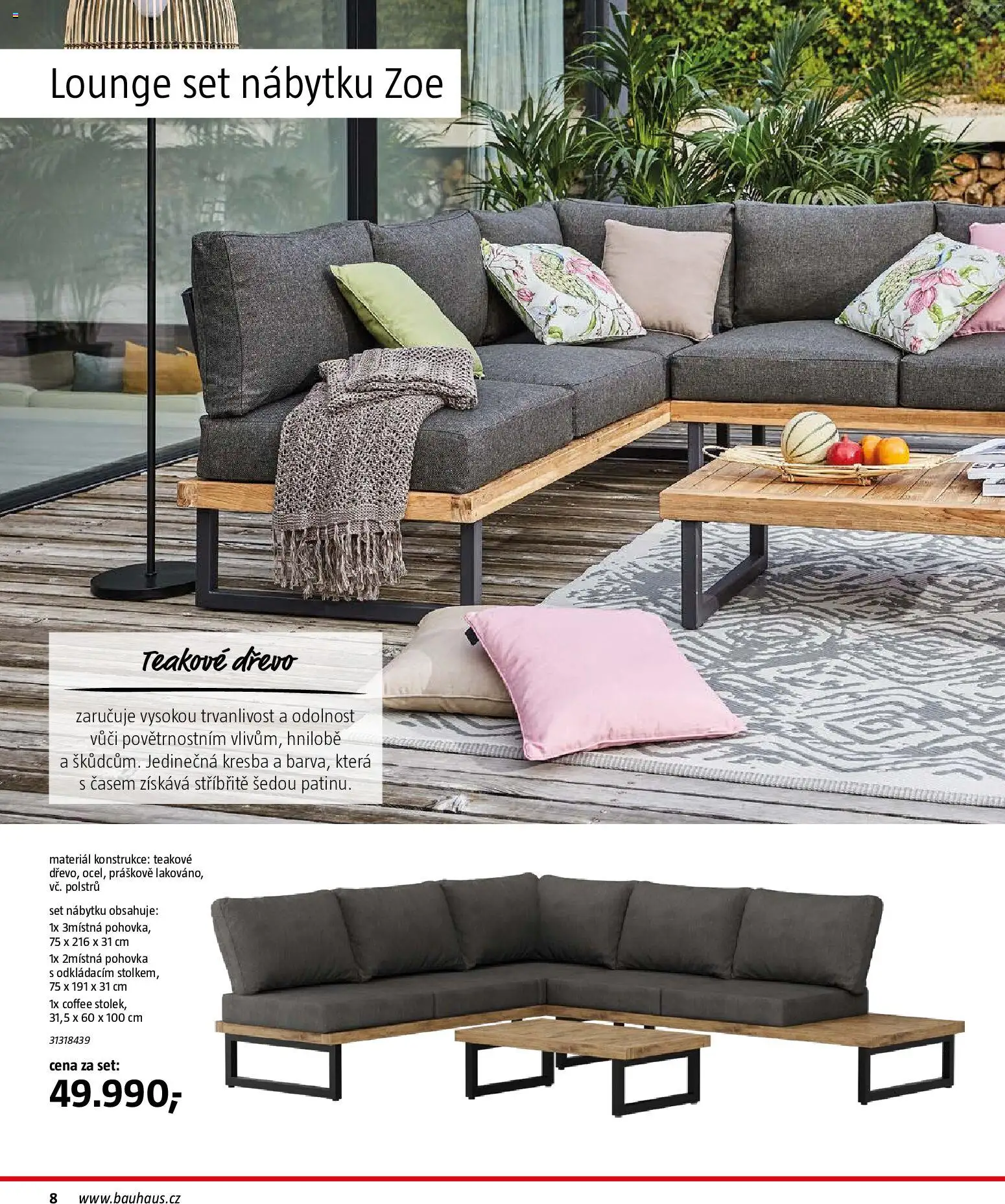 Bauhaus katalog Záhradní nábytek od 08.04.2026 | Strana: 8 | Produkty: Pohovka