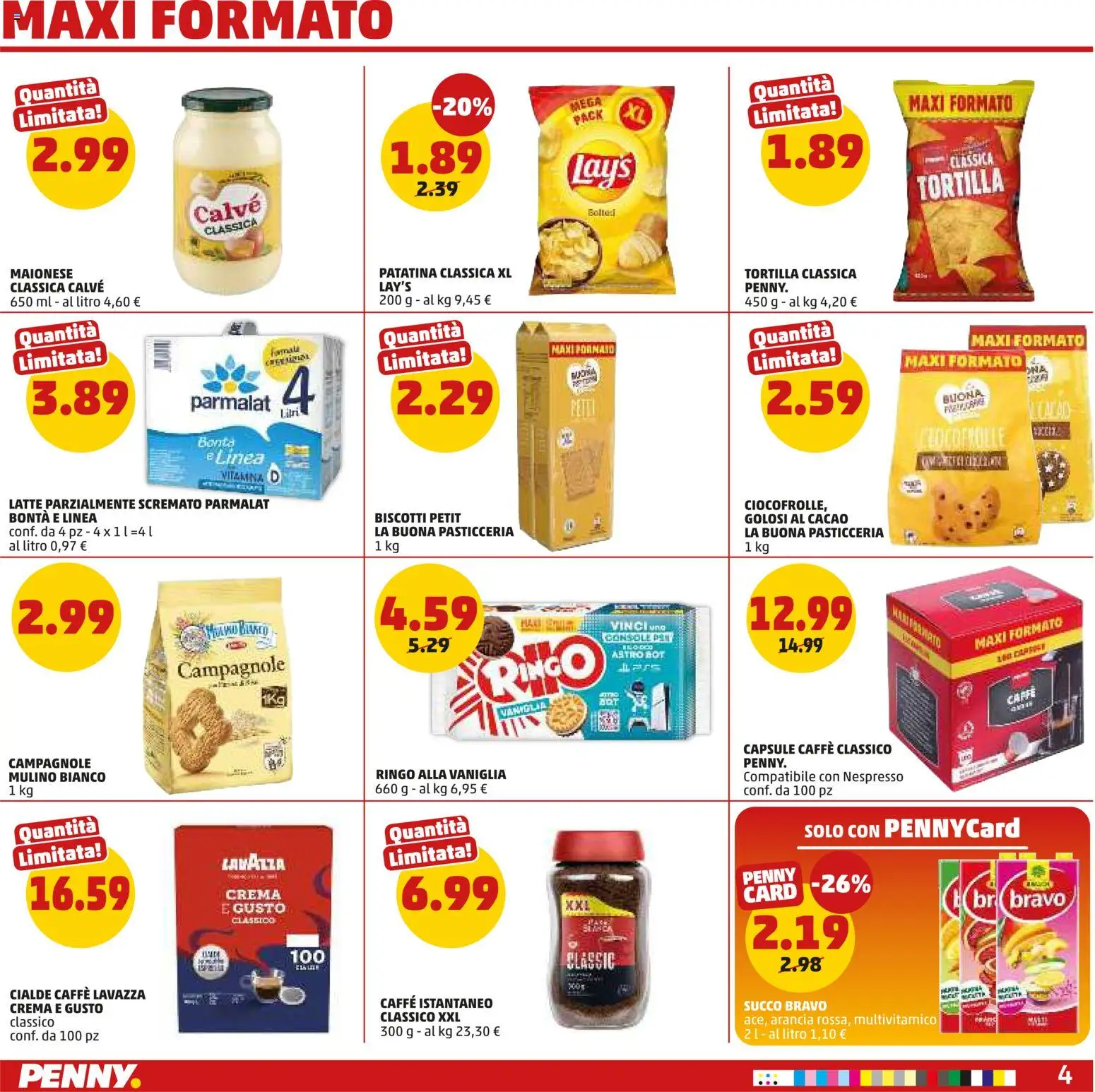 Volantino PENNY del 06.11.2025 | Pagina: 4 | Prodotti: Crema, Caffè, Biscotti, Maionese