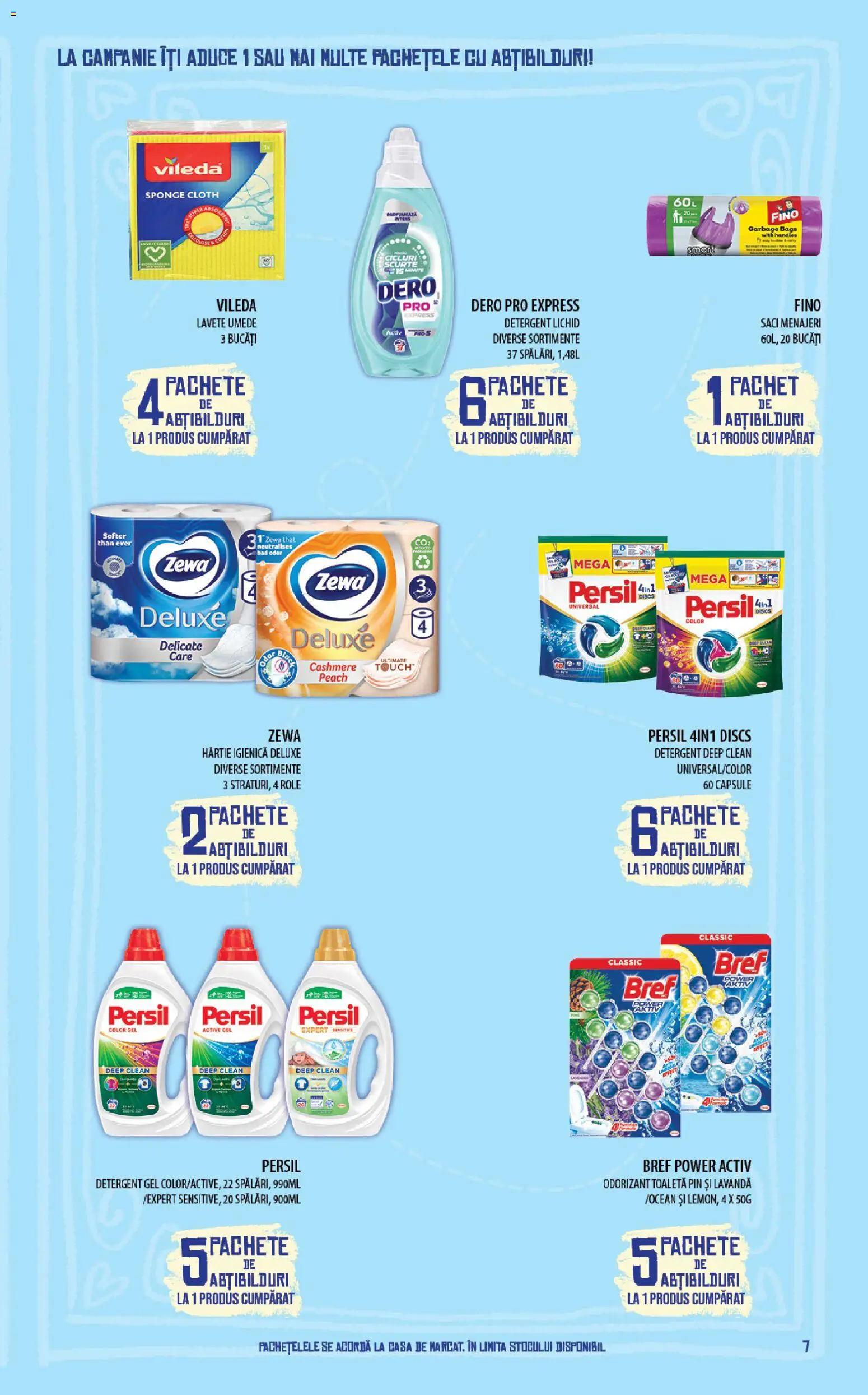 Noul catalog Mega Image – valabil de la 26.03.2026 | Pagină: 7 | Produse: Pomelo, Detergent, Lavete, Odorizant toaletă