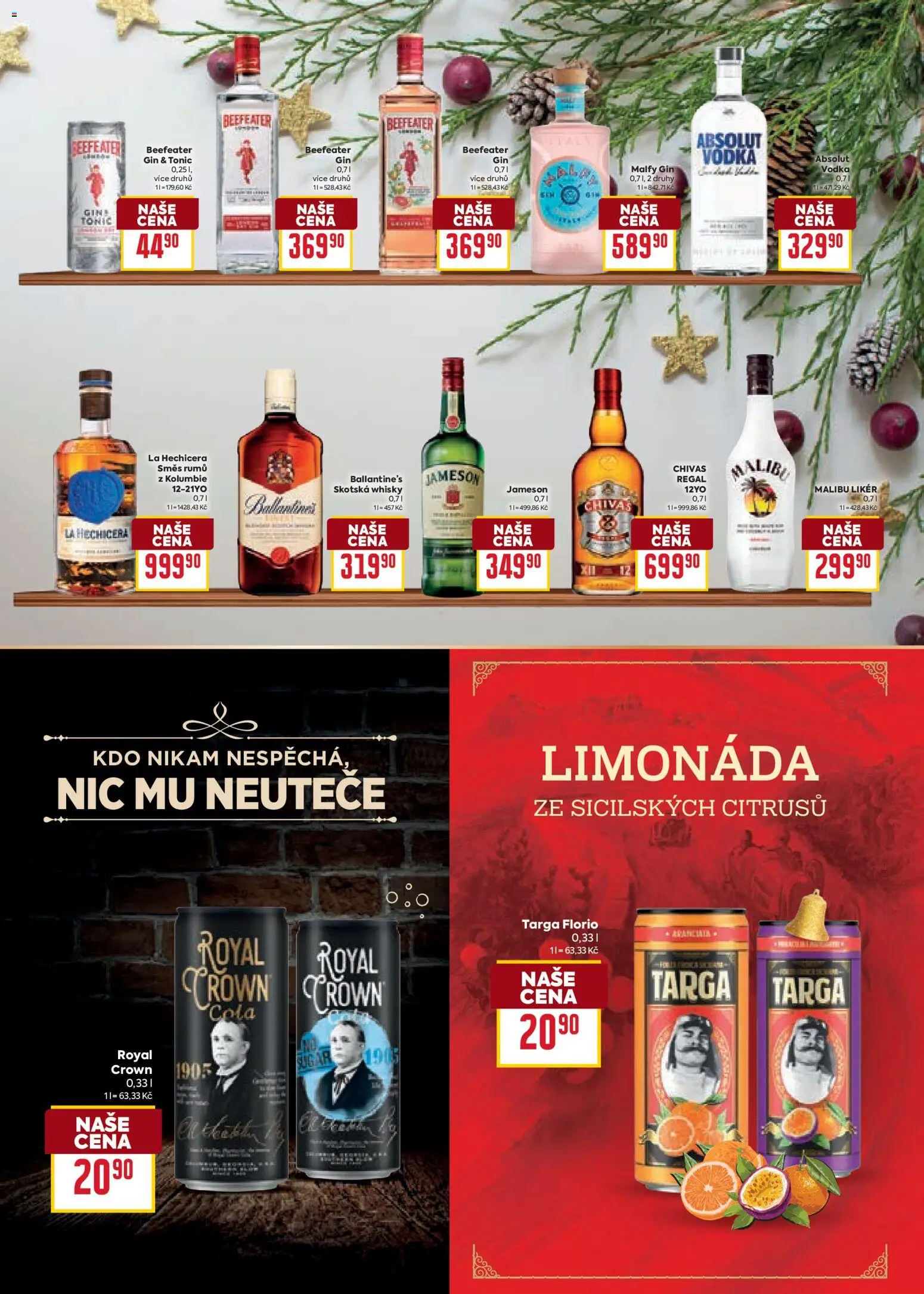 Billa leták - Vánoční nabídka od 12.11.2025 | Strana: 20 | Produkty: Limonáda, Gin, Vodka, Beefeater