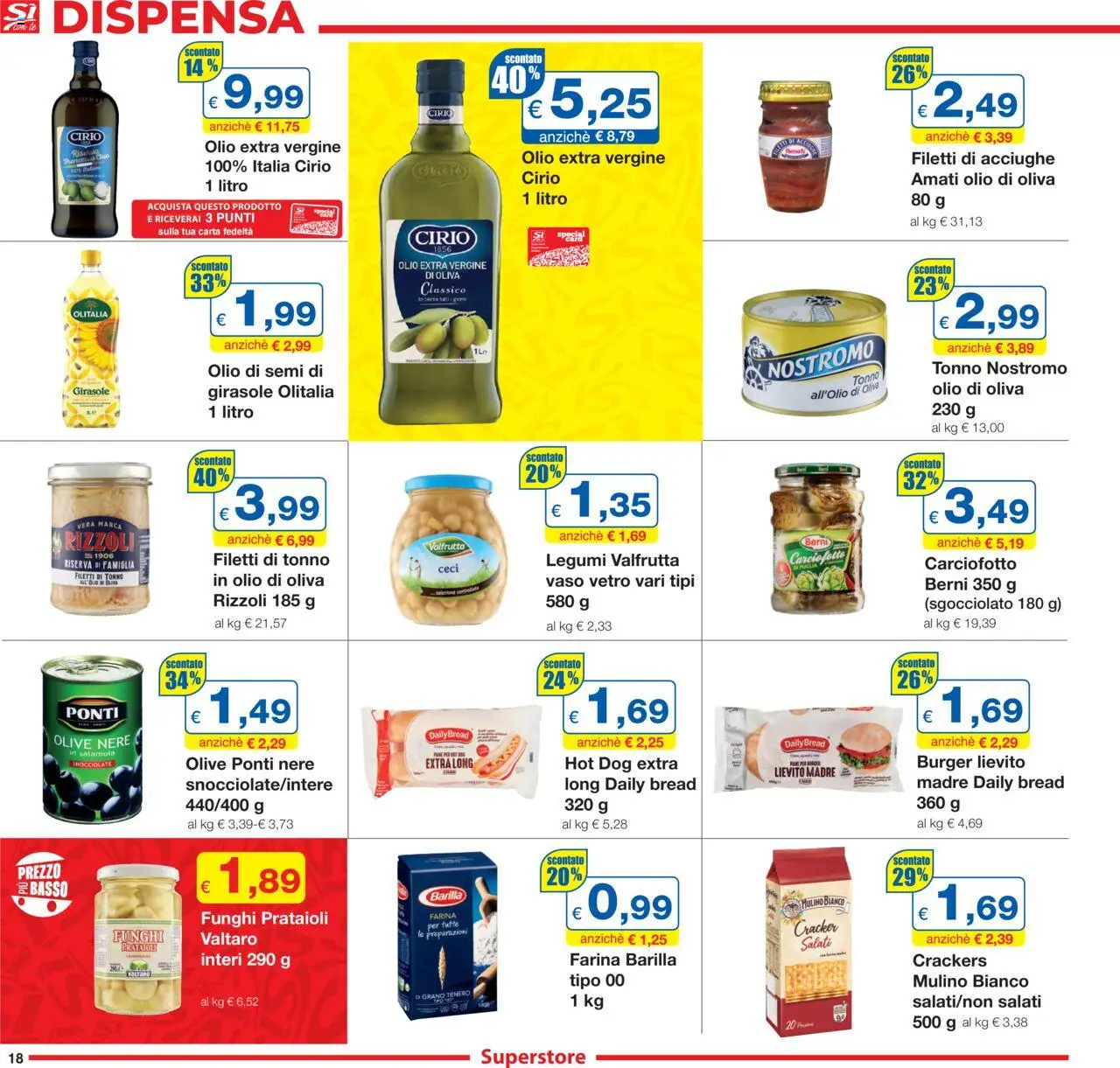 Volantino Sì con Te del 16.10.2025 | Pagina: 18 | Prodotti: Ceci, Acciughe, Olio extra vergine, Vaso