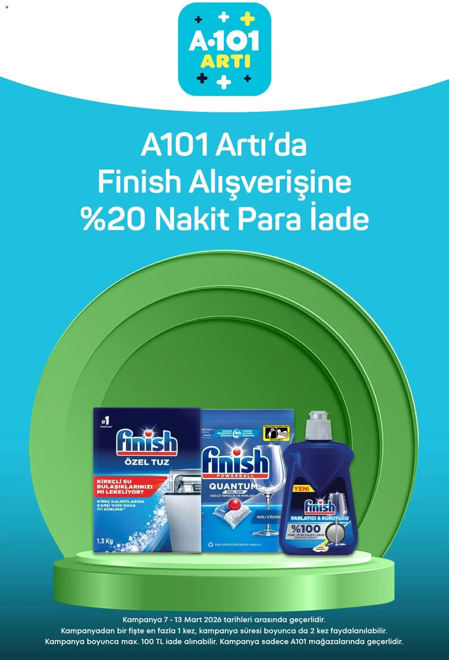 A101 - Arti - 07.03.2026 tarihinden itibaren geçerlidir | Sayfa: 4 | Ürünler: Parlatıcı, Su, Tuz, Kurutucu