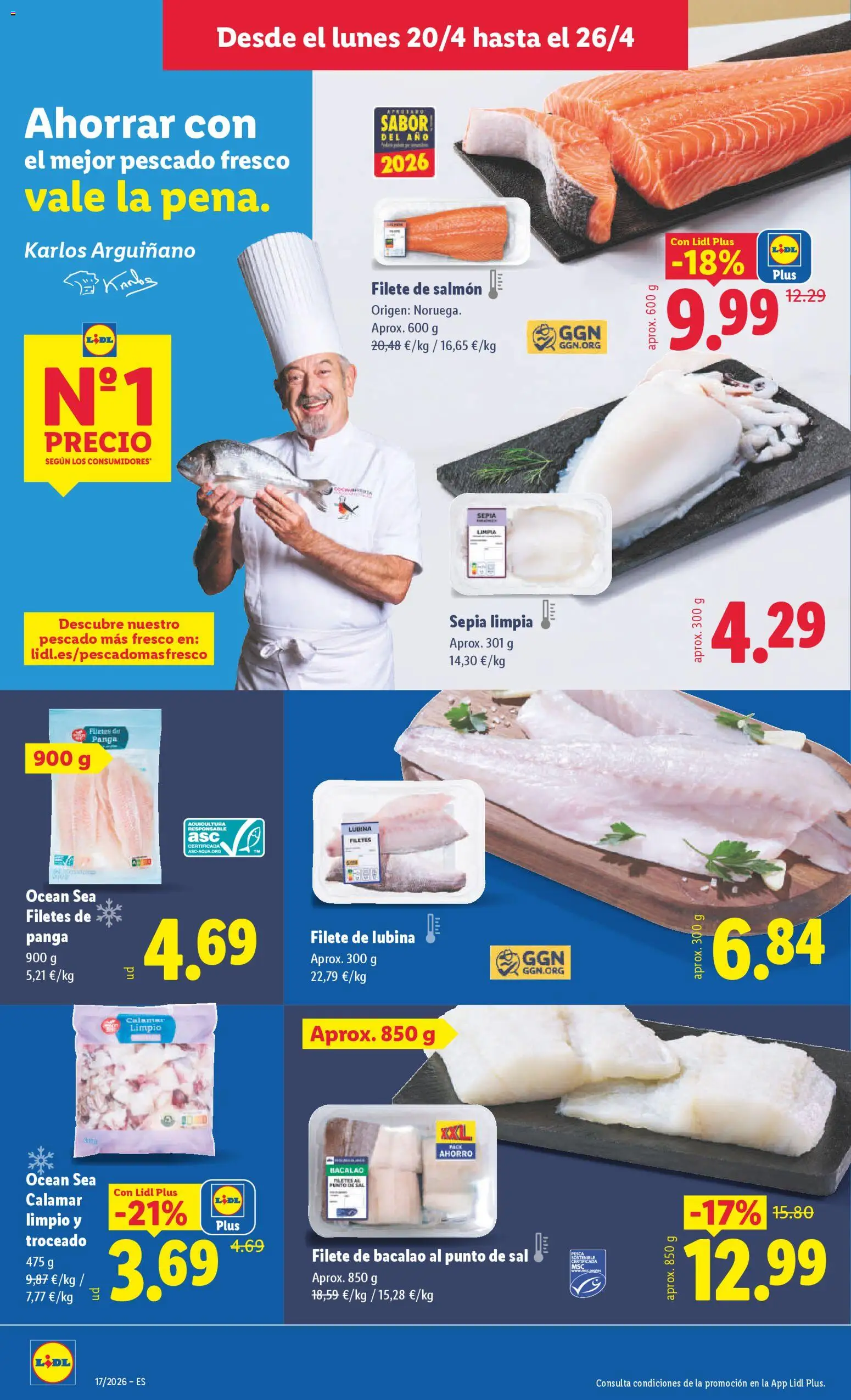 Lidl folleto │ válido desde el 20.04.2026 | Página: 12 | Productos: Pescado, Παιχνίδια, Filete