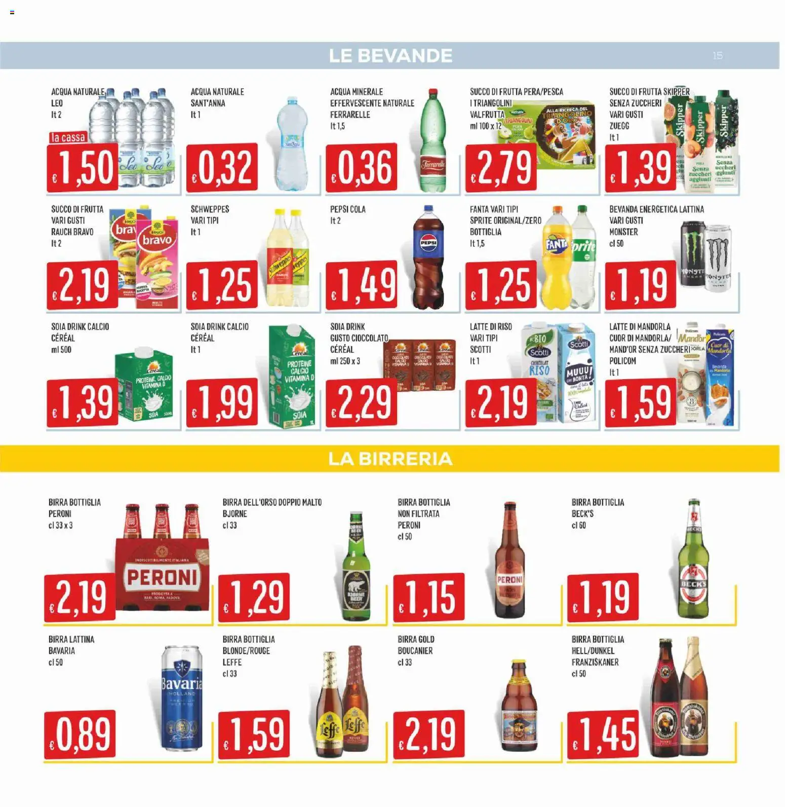 Volantino SISA del 05.03.2026 | Pagina: 15 | Prodotti: Succo, Riso, Latte, Pepsi