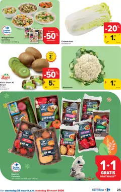 Carrefour folder week 13 - Voorbeeld van een folder van Carrefour, geldig van 25.03.2026 | Pagina: 25 | Producten: Burrito, Kiwi's, Bloemkool, Kool