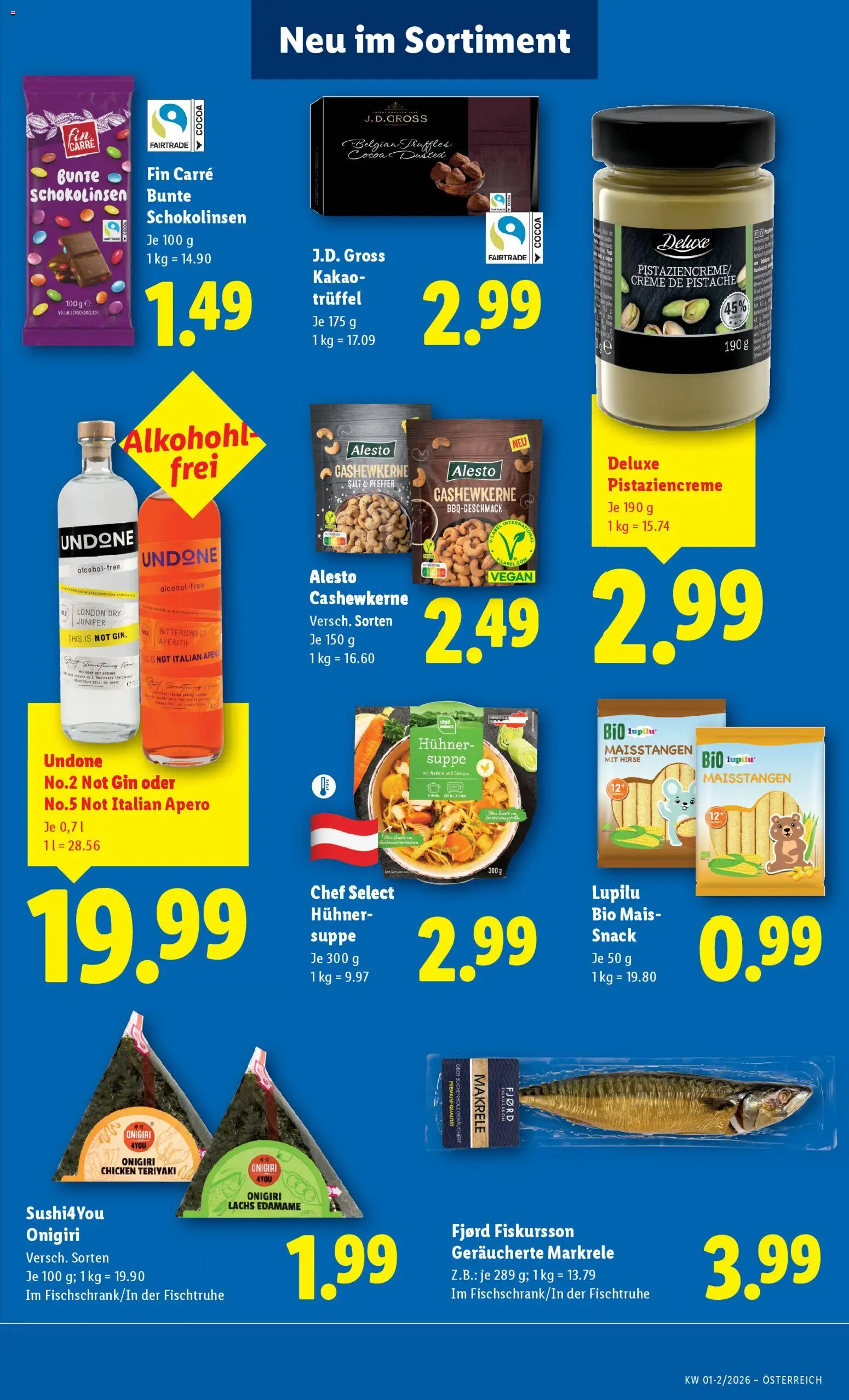 Lidl Flugblatt gültig ab 02.01.2026 | Seite: 3 | Produkte: Gin, Salz, Pfeffer, Creme